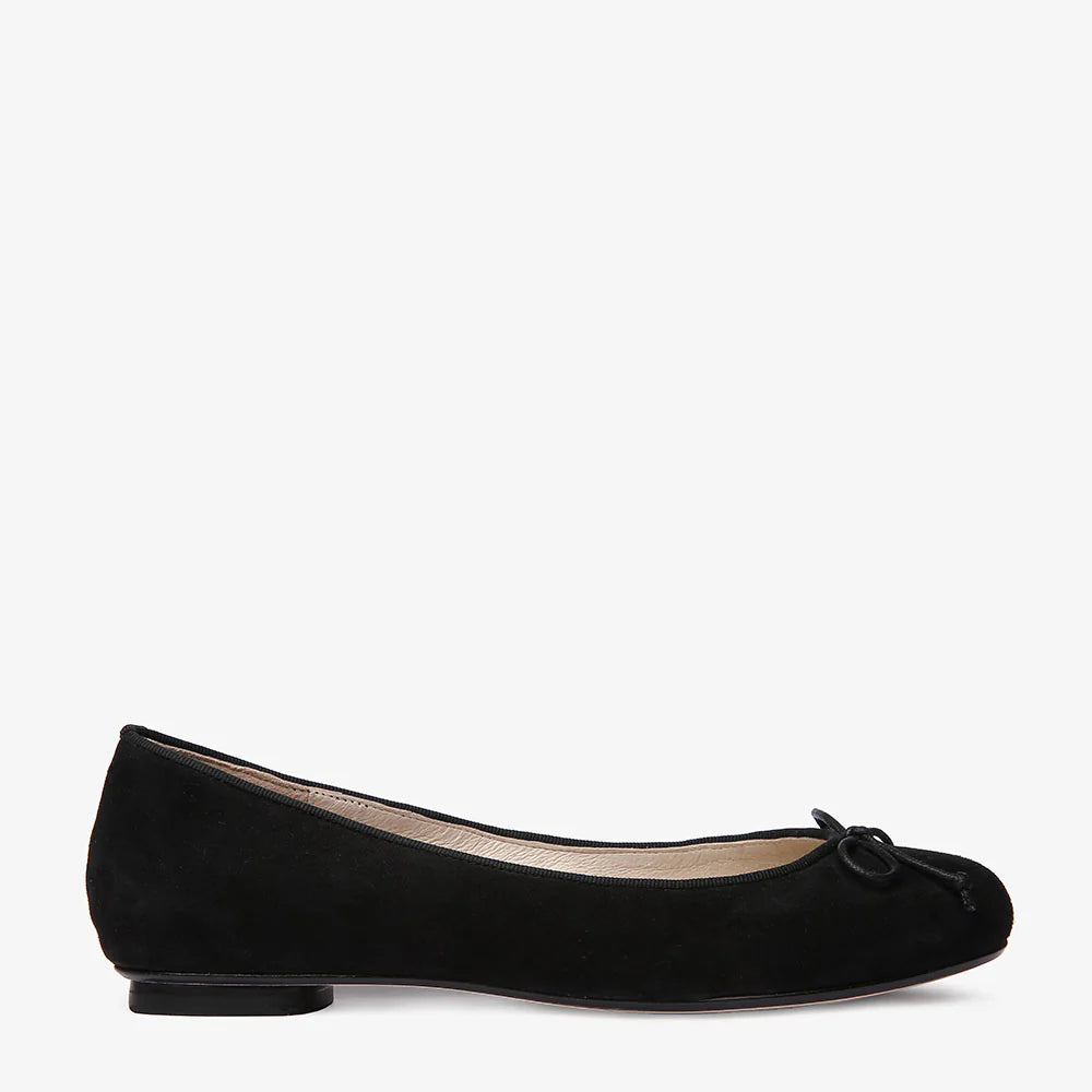Pre-loved Sambag Tina Black Suede Ballet Flat
