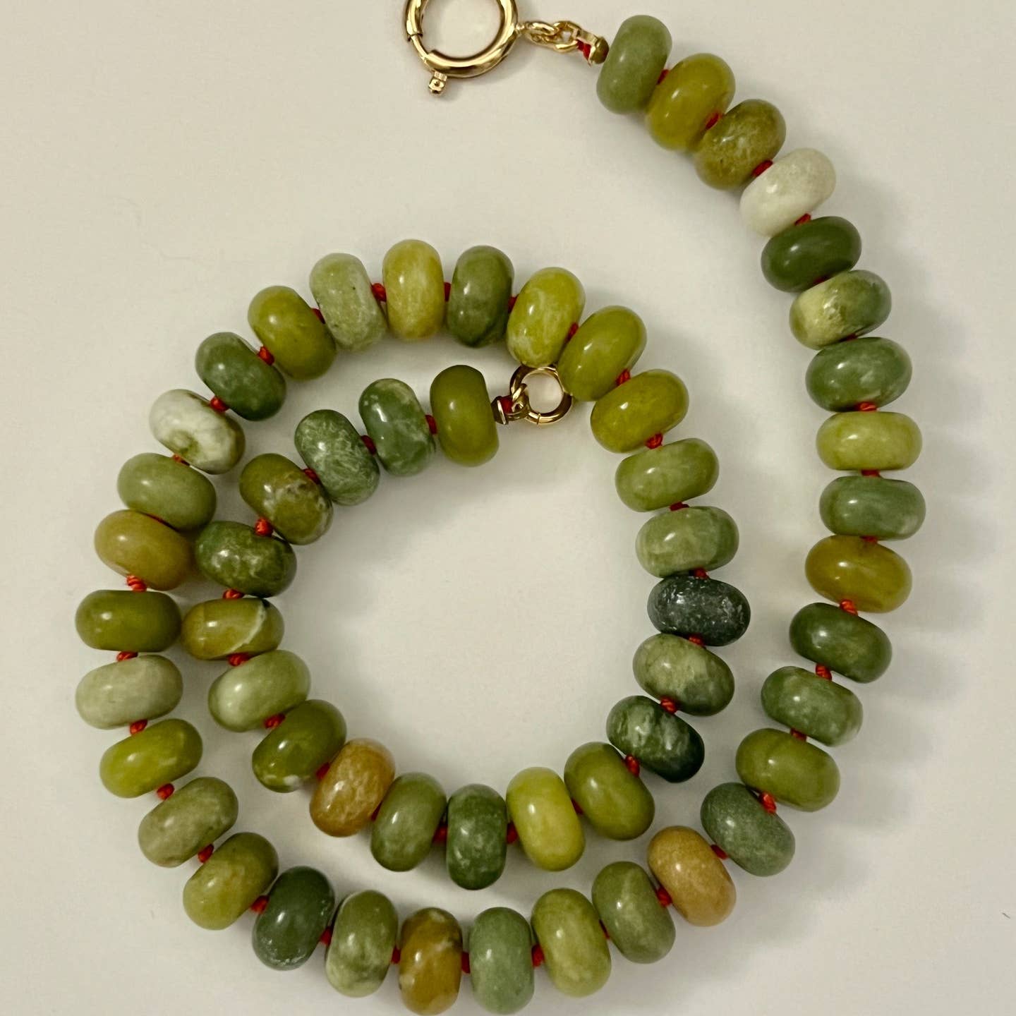 Chunky strand - nephrite jade