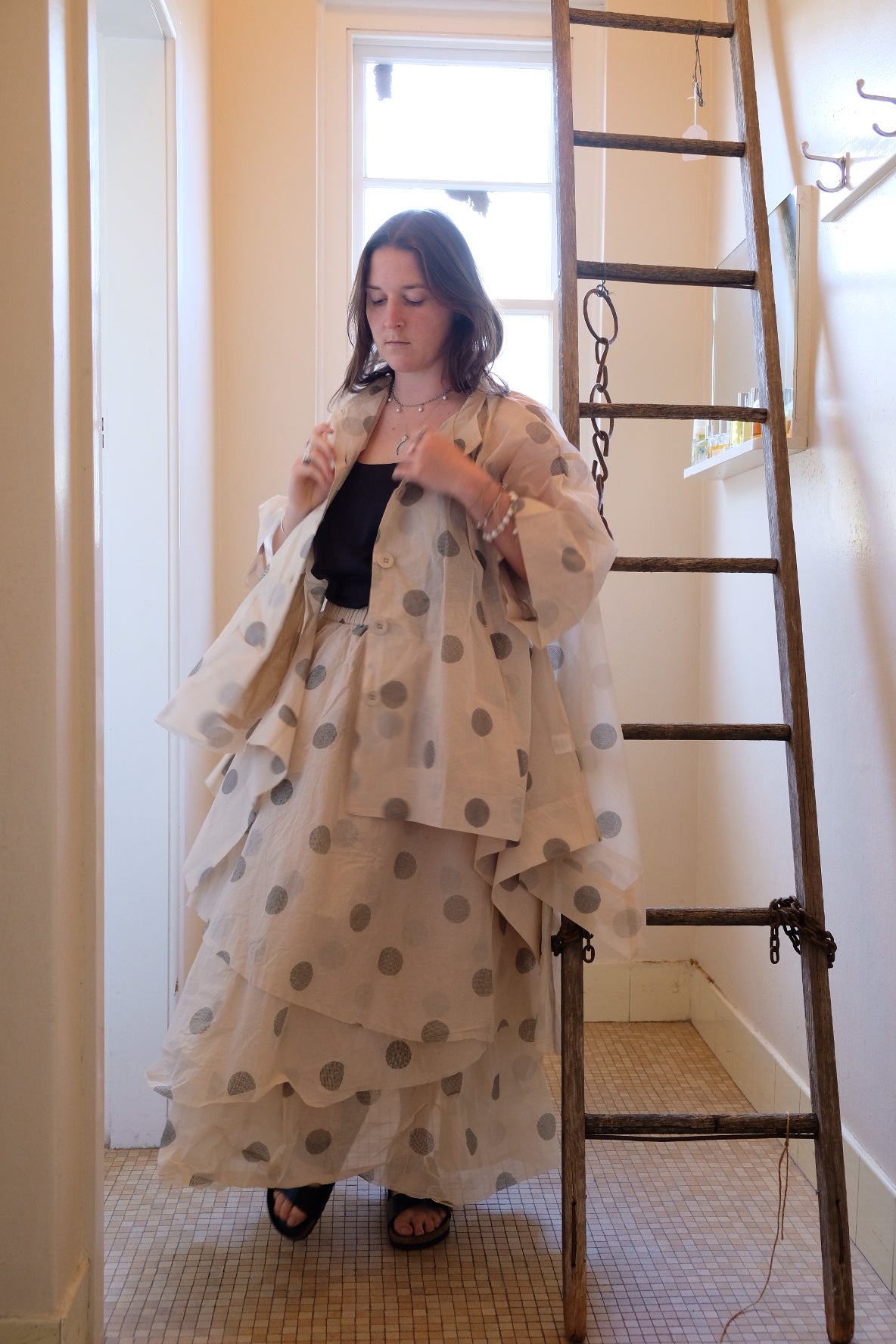 Dotto Duster Jacket - Cotton Organdy Natural