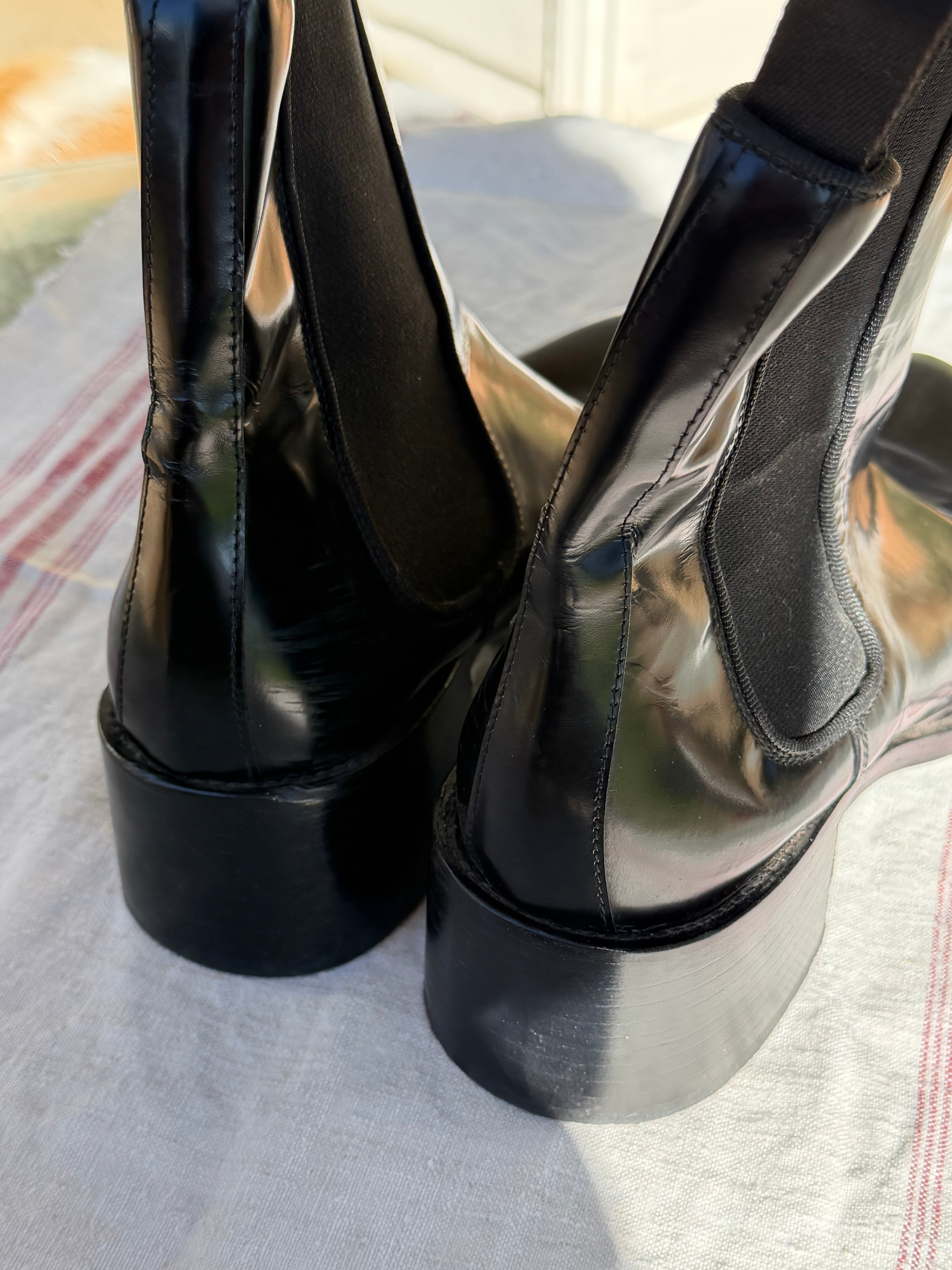 Pre-loved sempri Di black leather boots 39