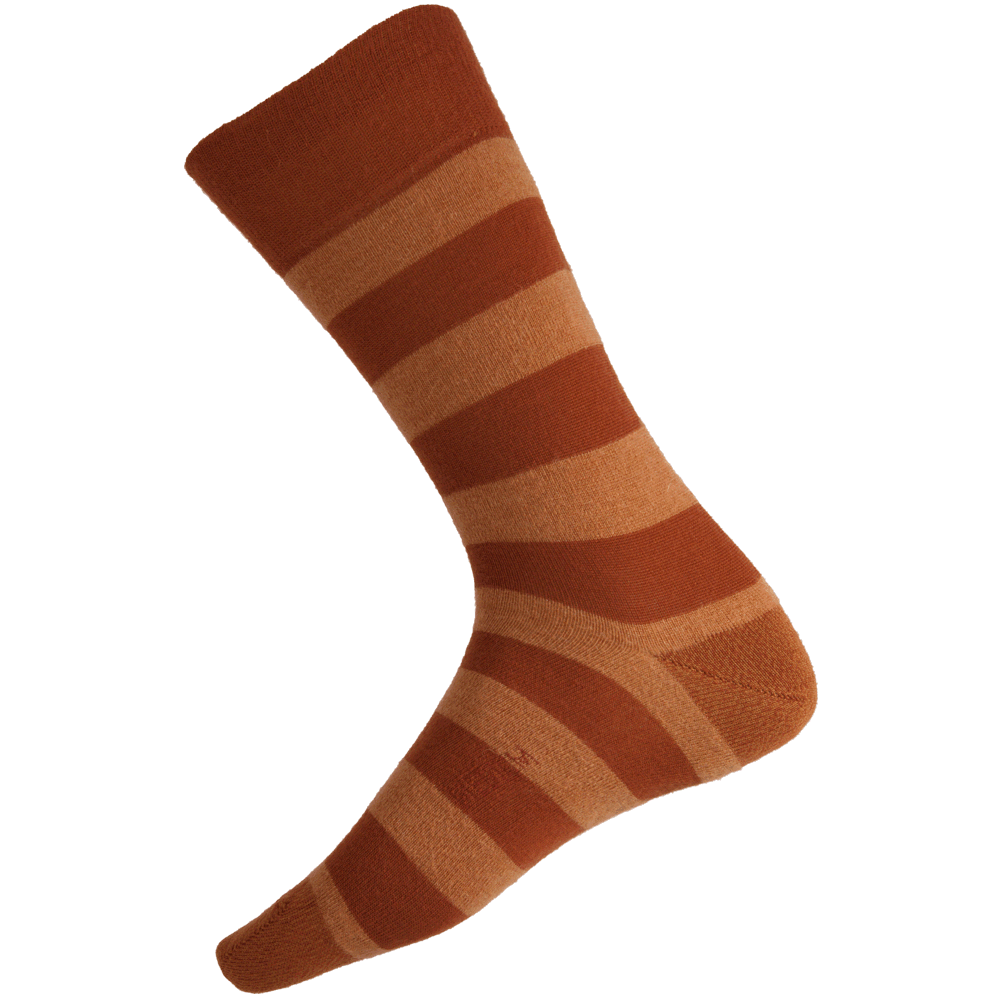 Fine Merino/Baby Alpaca Blend Health Sock - Terracotta