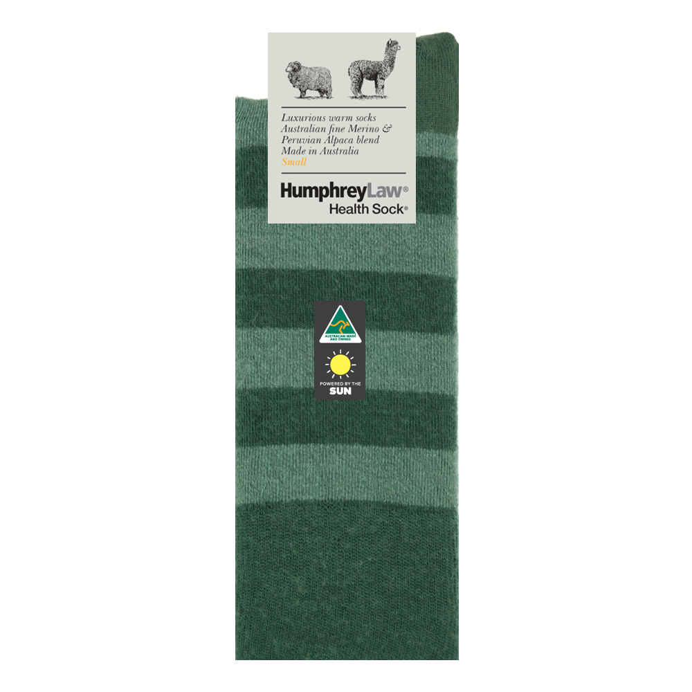 Fine Merino/Baby Alpaca Blend Health Sock - Hunter Green