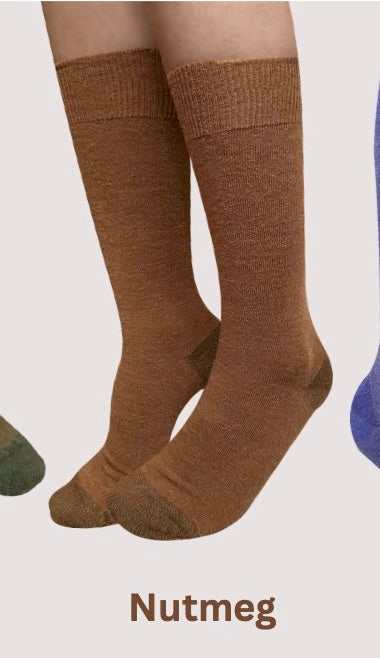 Baby Alpaca Blend Health Sock - Nutmeg