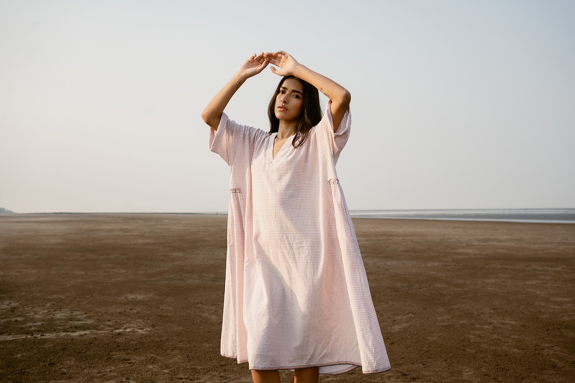 Osaka Dress - Clay Check