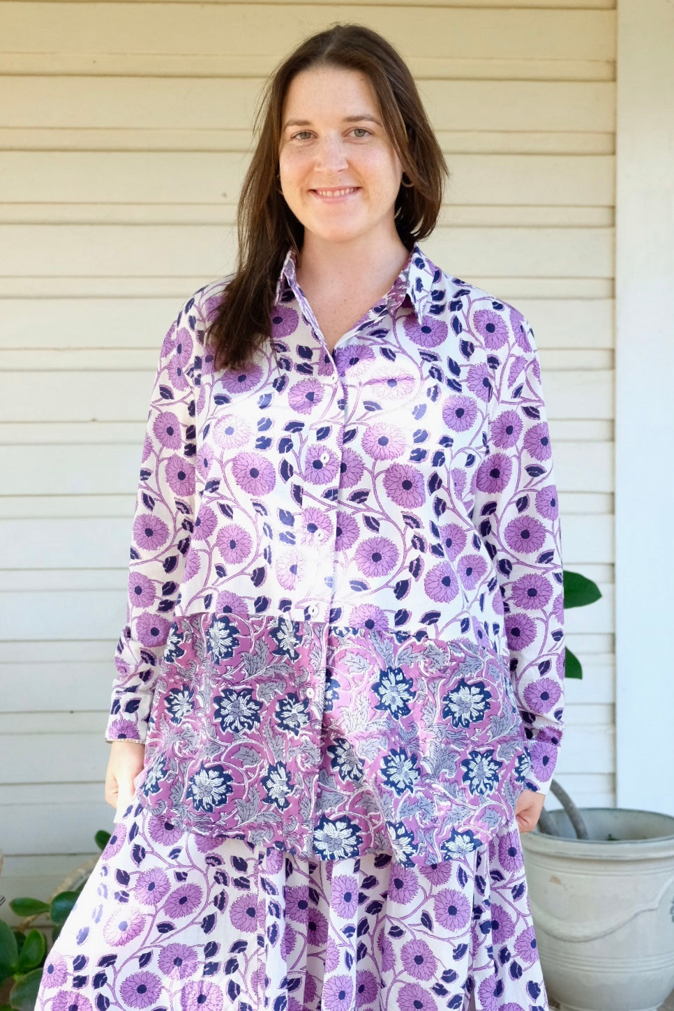 Zahra Cotton Floral Shirt