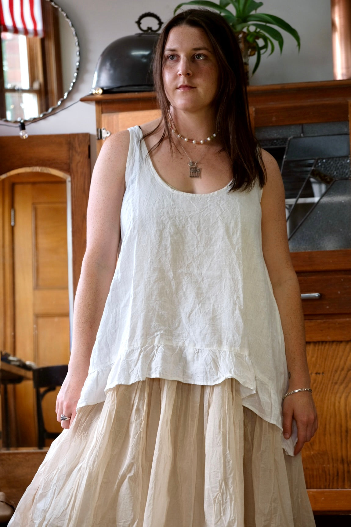 SURI CAMISOLE - LINEN - white