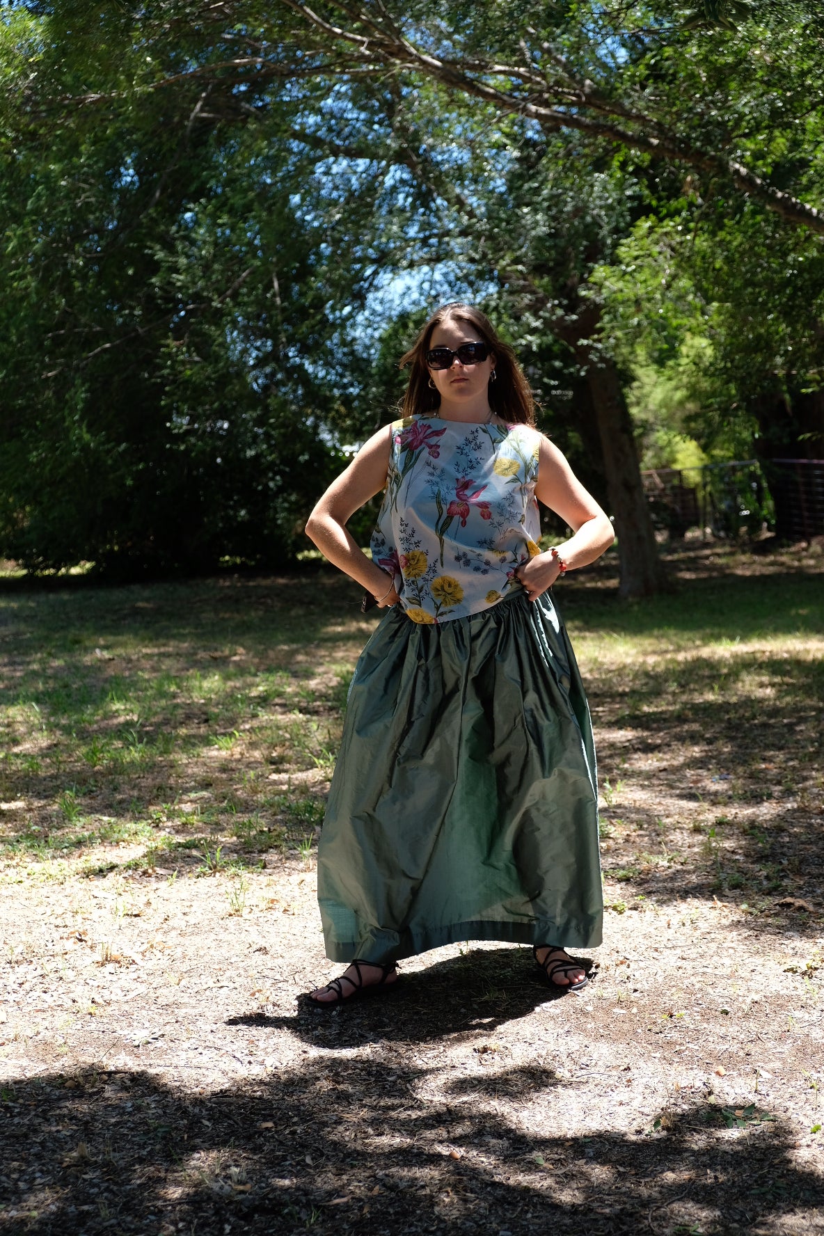 Tallulah Silk Skirt - Abyss