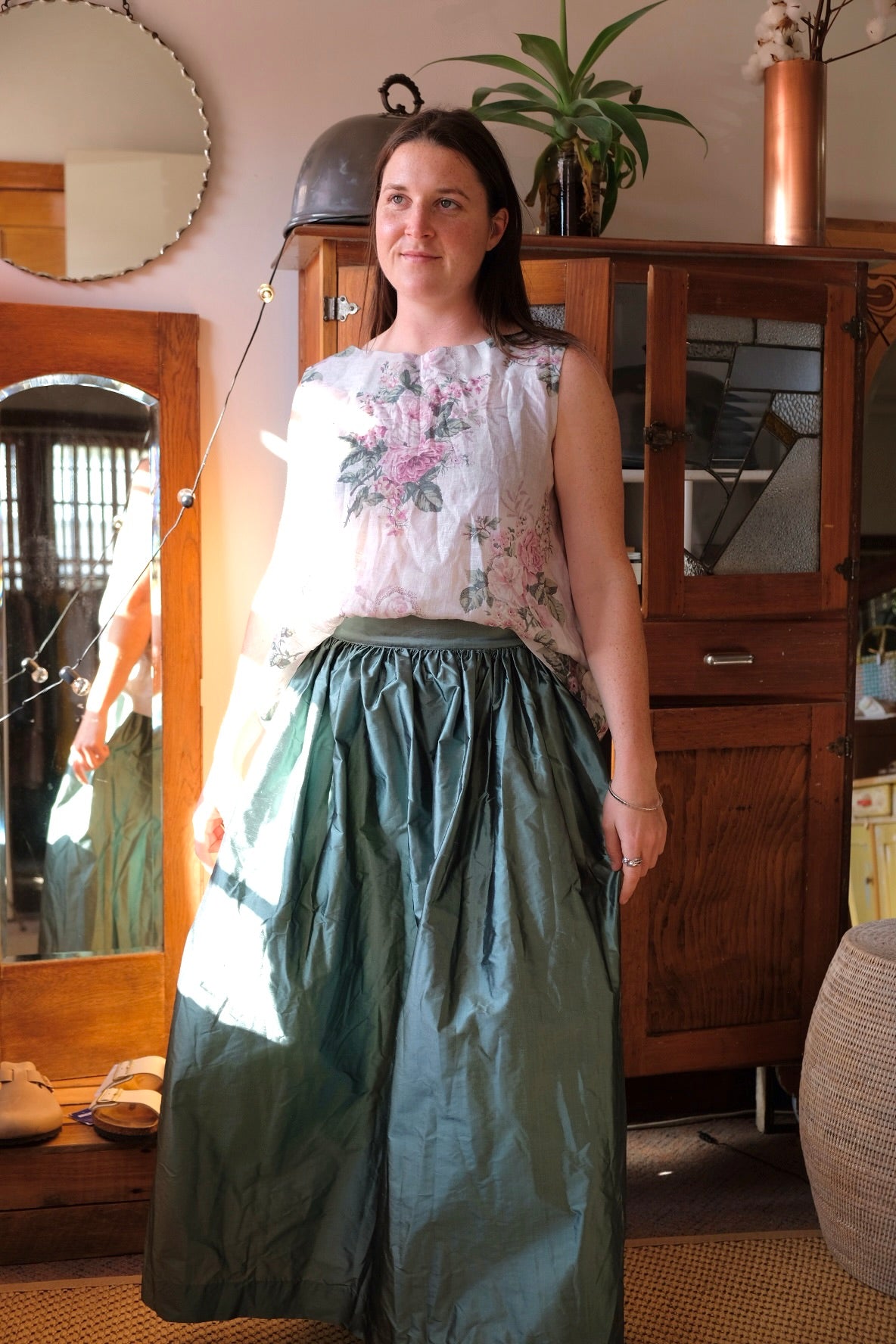 Tallulah Silk Skirt - Abyss