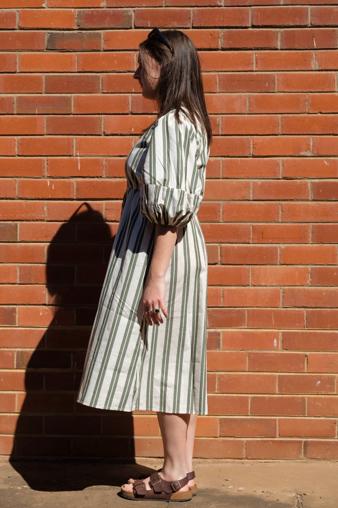 JOAN DRESS - Forest Stripe