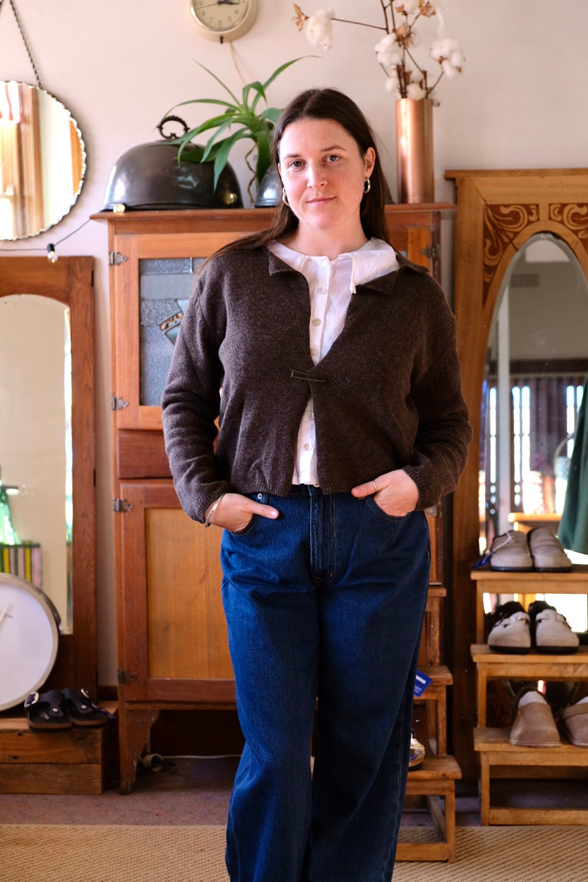 Binx Cardigan - Wool Chocolate