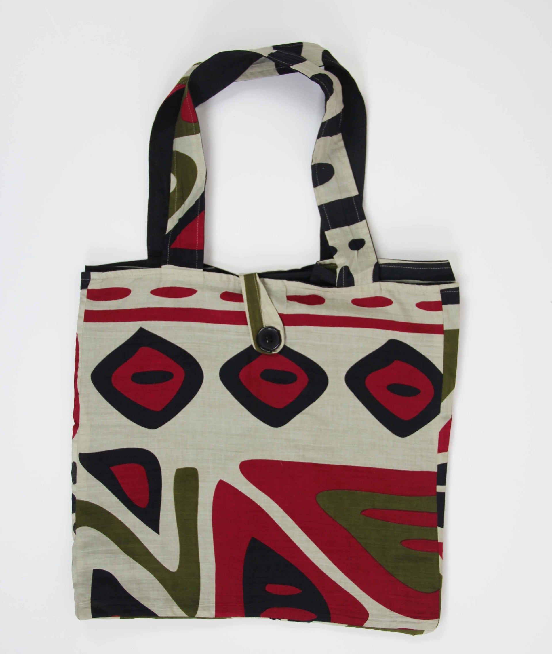 Upcycled Cotton Tote Bag Shangha Bordeaux