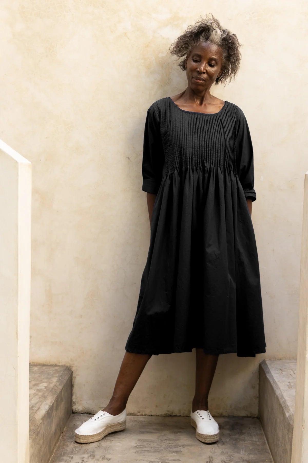 Asili Dress - Cotton Poplin - Black