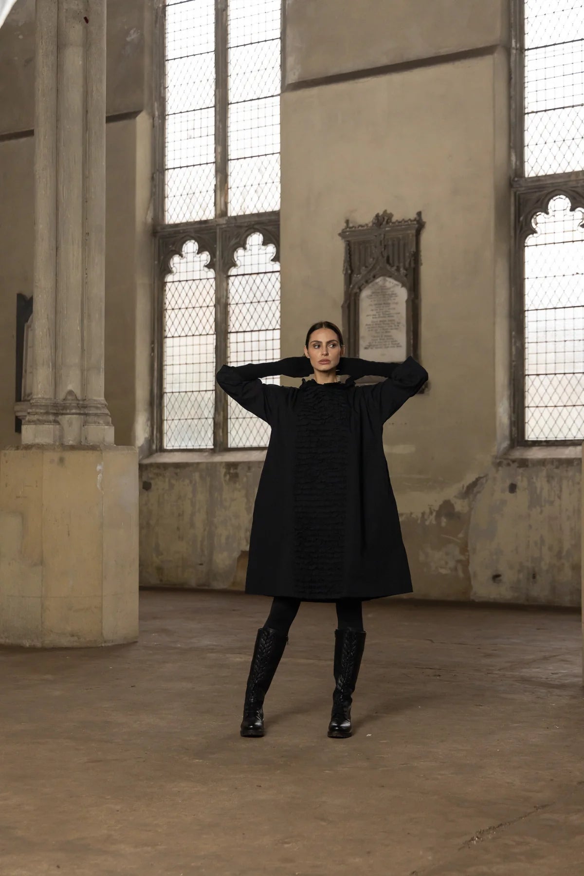 Salem Dress - Cotton Twill - Black