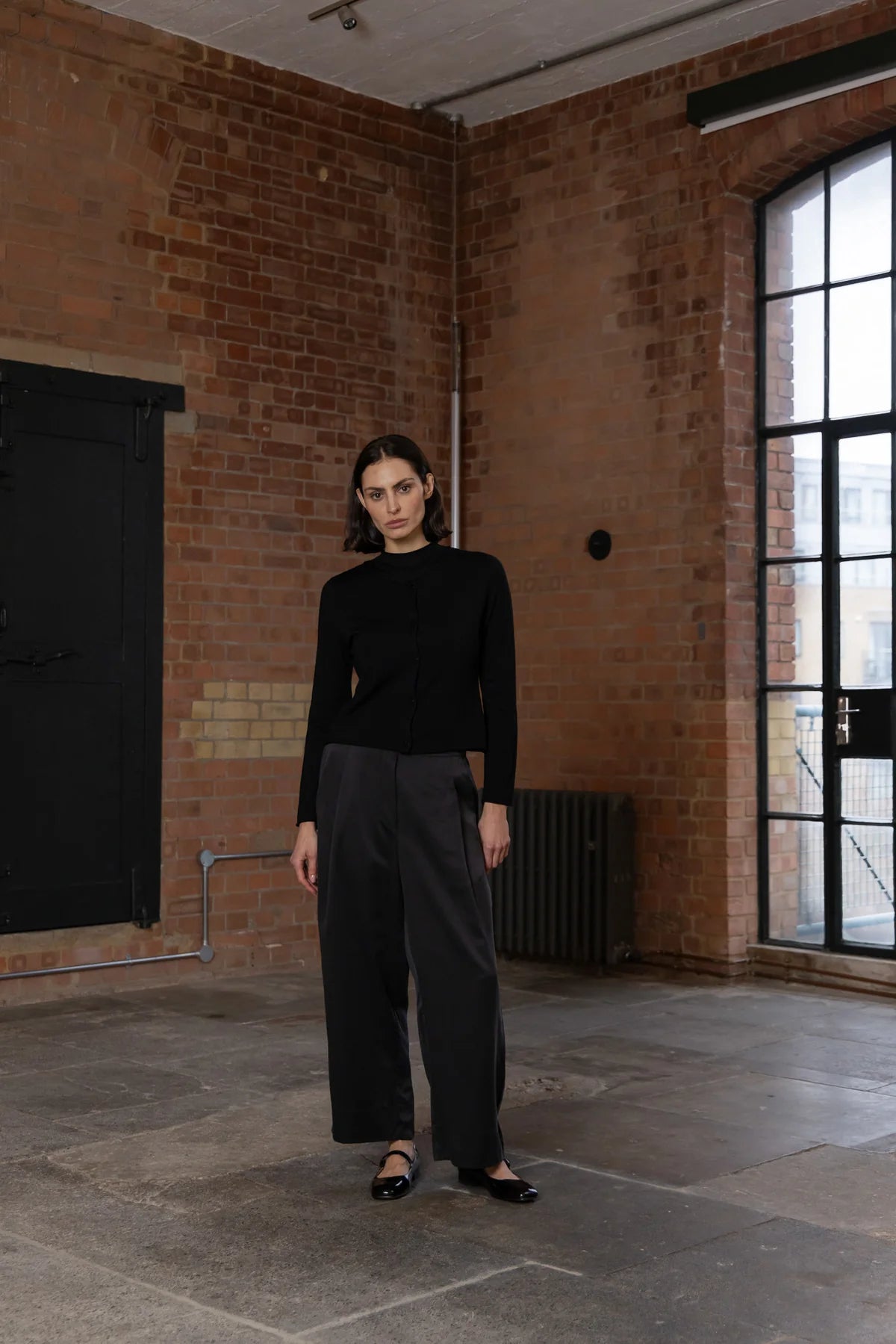 Ida Pant - Silk Satin - Black