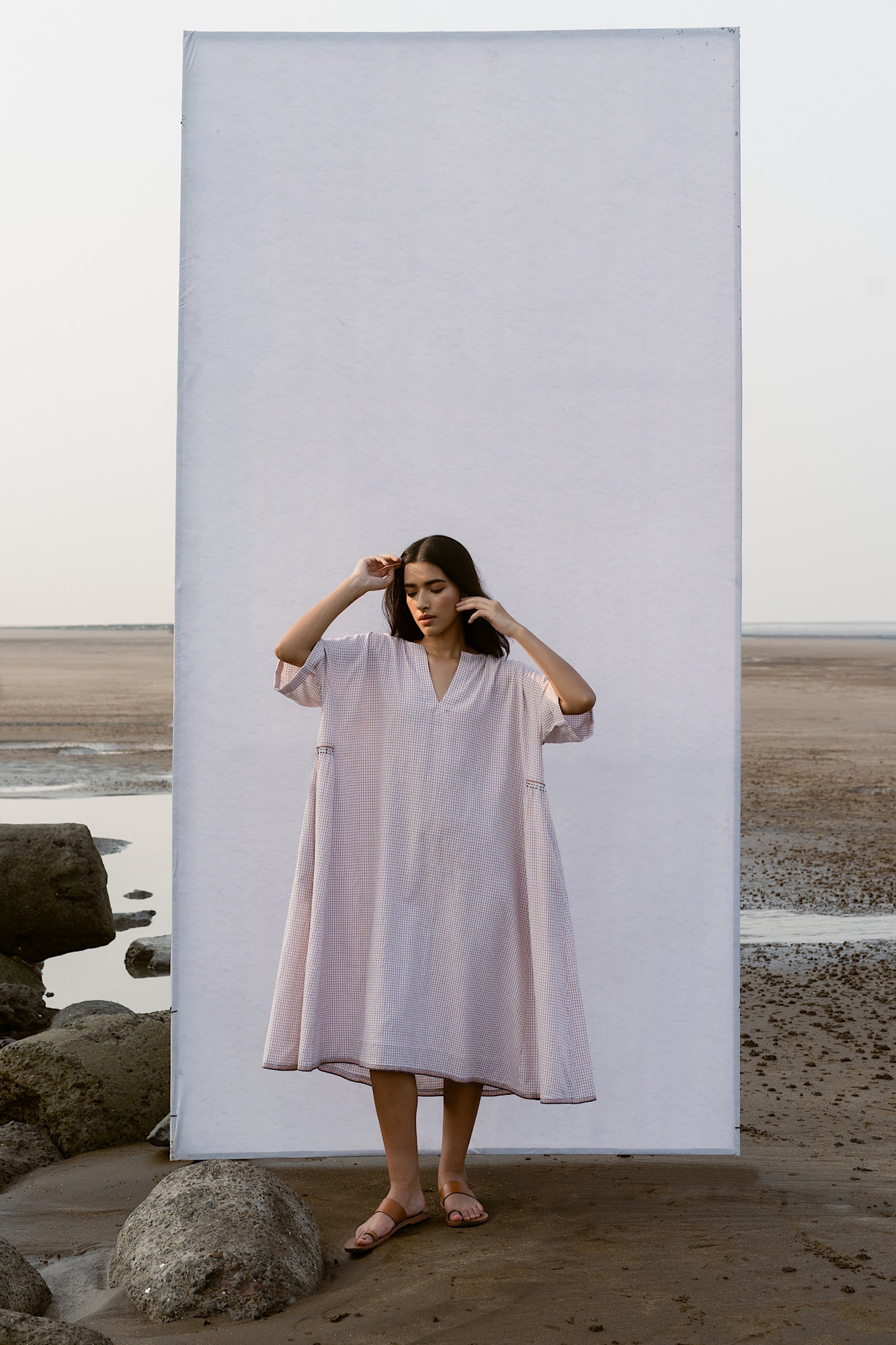 Osaka Dress - Clay Check