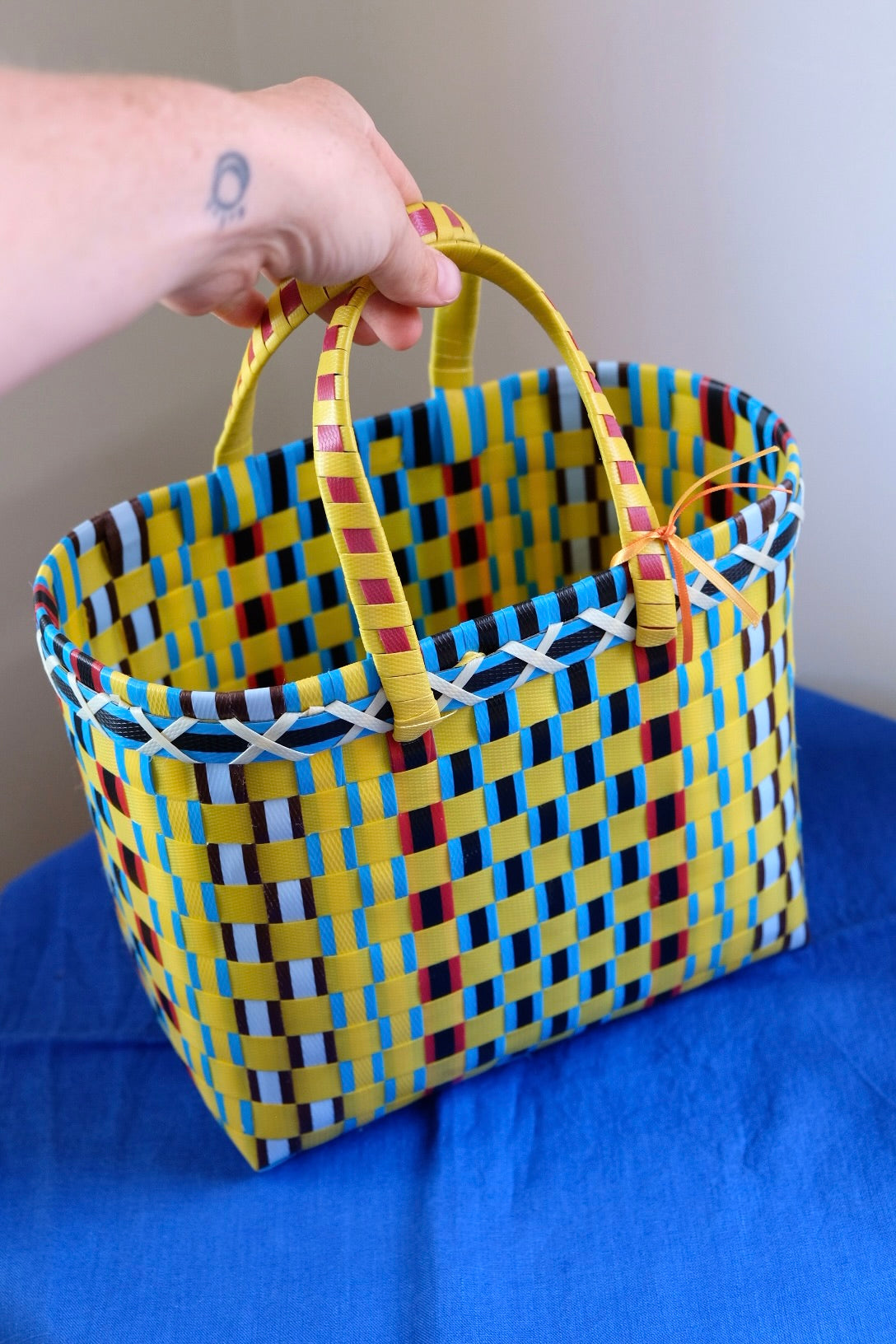 Pali Market Basket Mini - Yellow/Blue/Red/Black