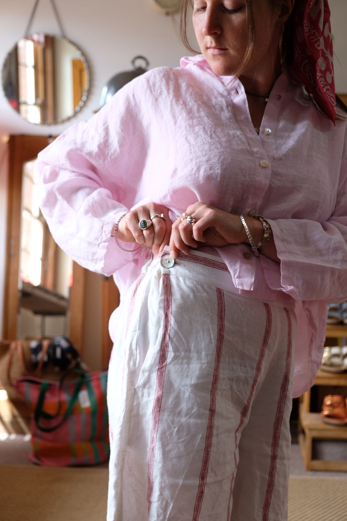 Sailor shorts - red stripe