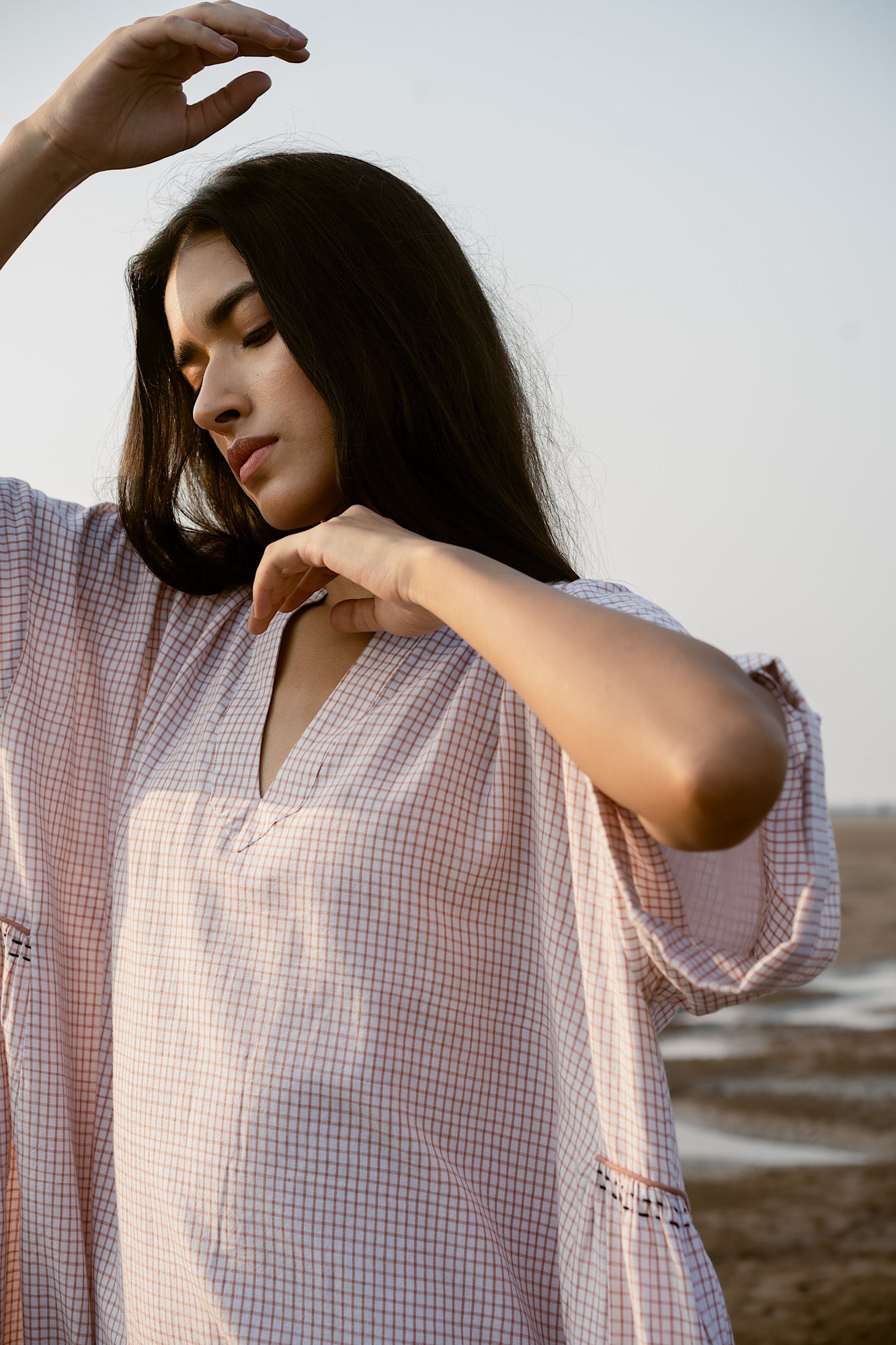 Osaka Dress - Clay Check