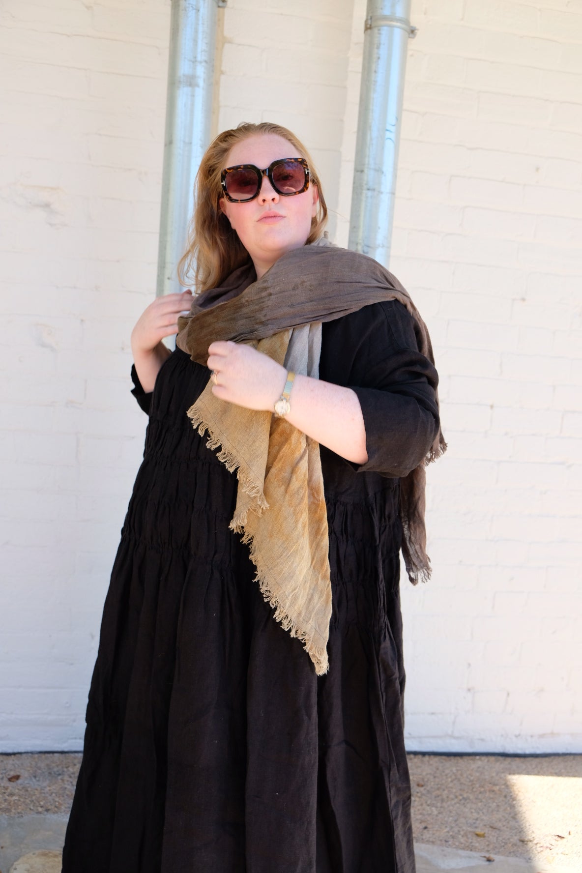 Ania Medium Scarf - warm tones