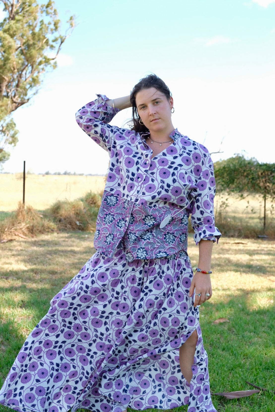 Zahra Cotton Floral Shirt
