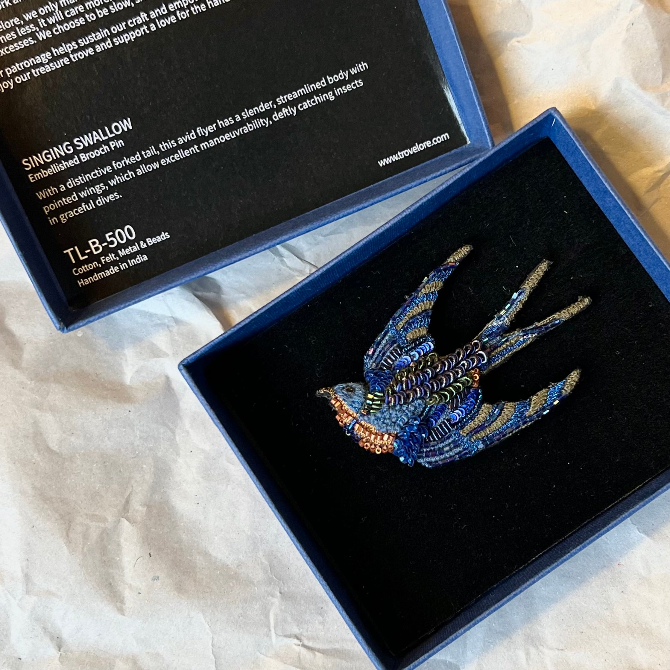 Singing Swallow Brooch