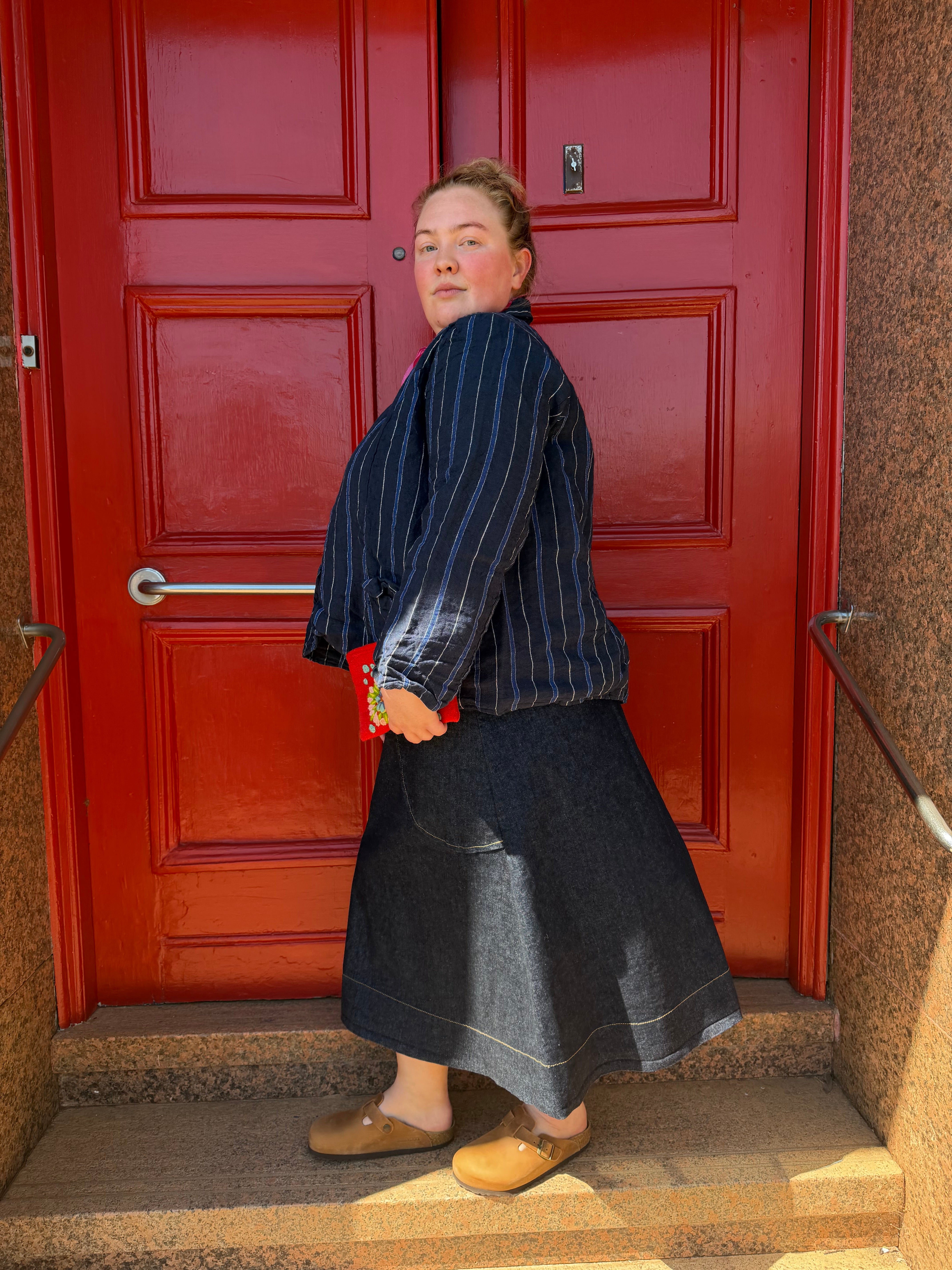 Prada denim skirt