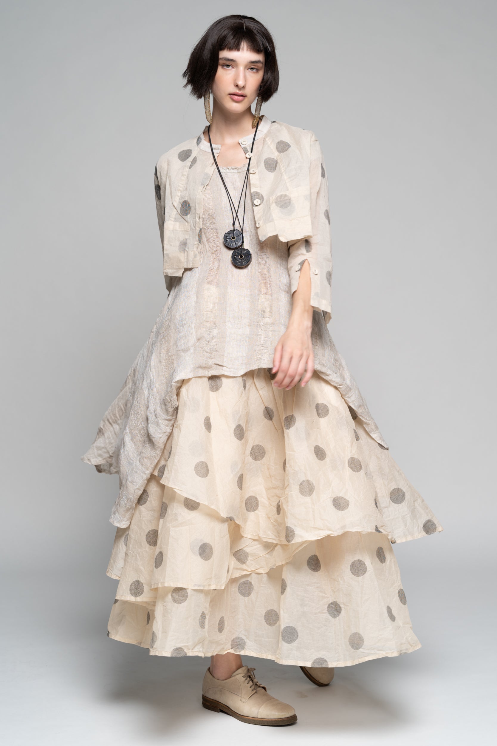 Dotto Layer Skirt - Cotton Organdy Natural