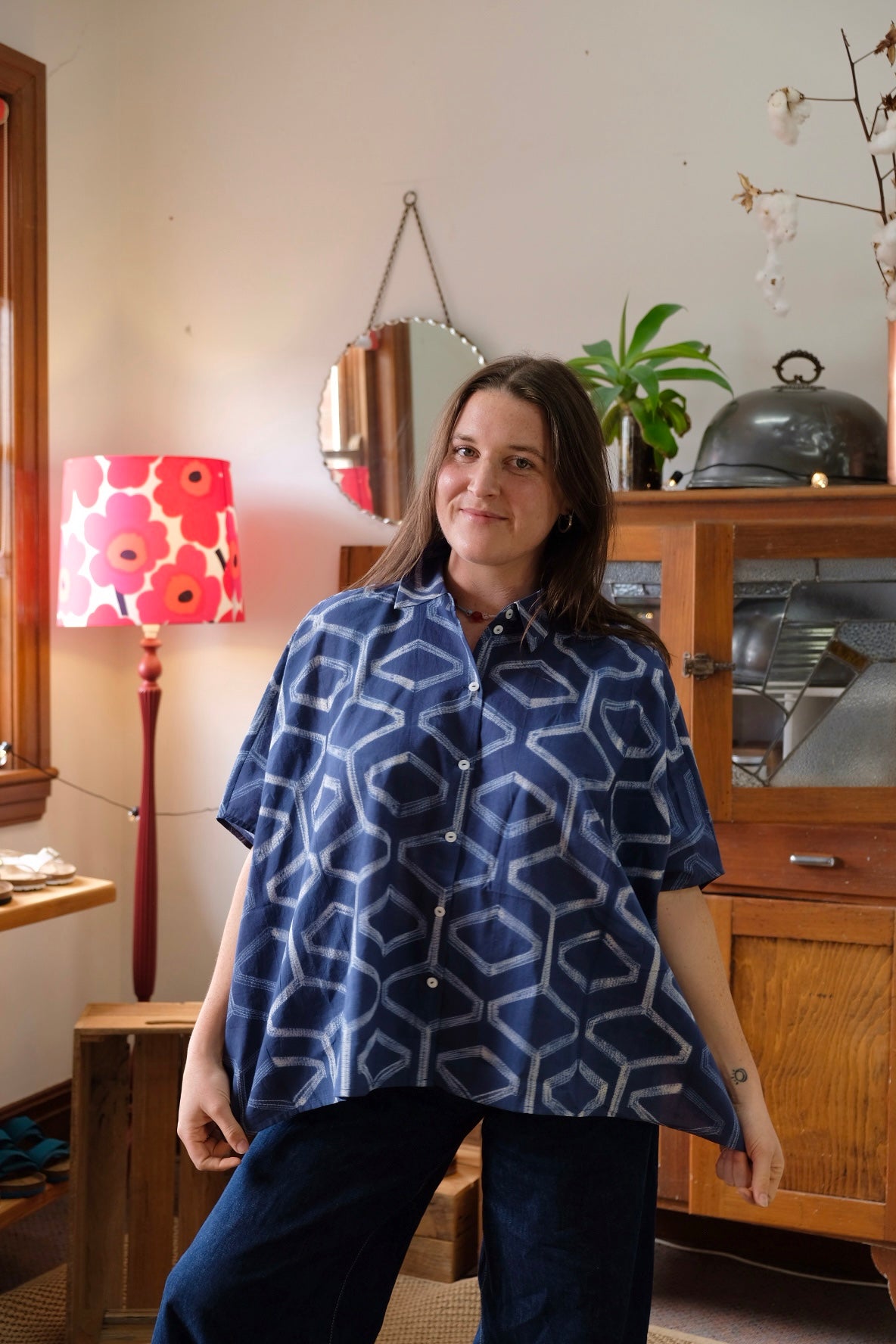 Square Cut Shirt Indigo