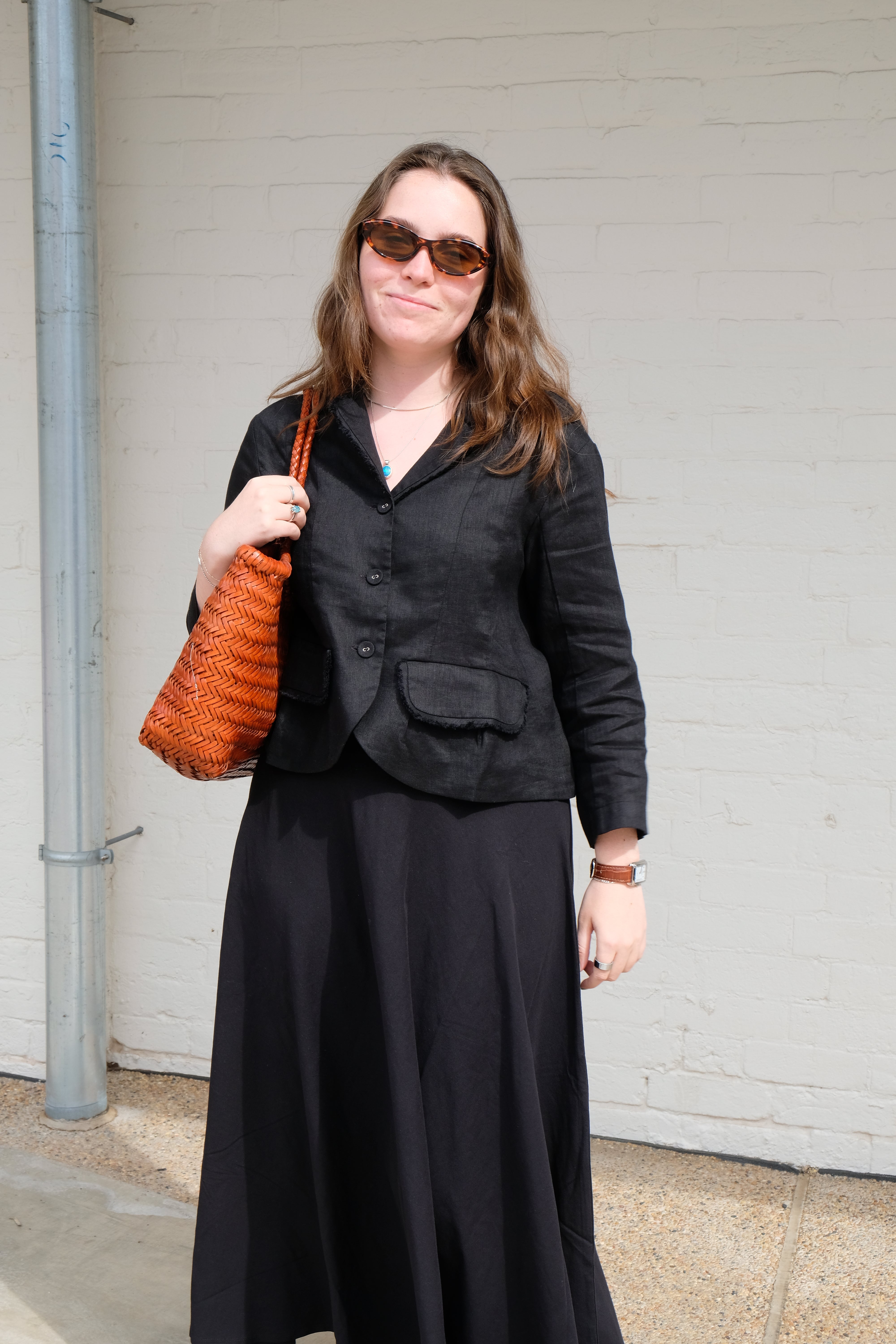 Ouna Jacket - Black Linen