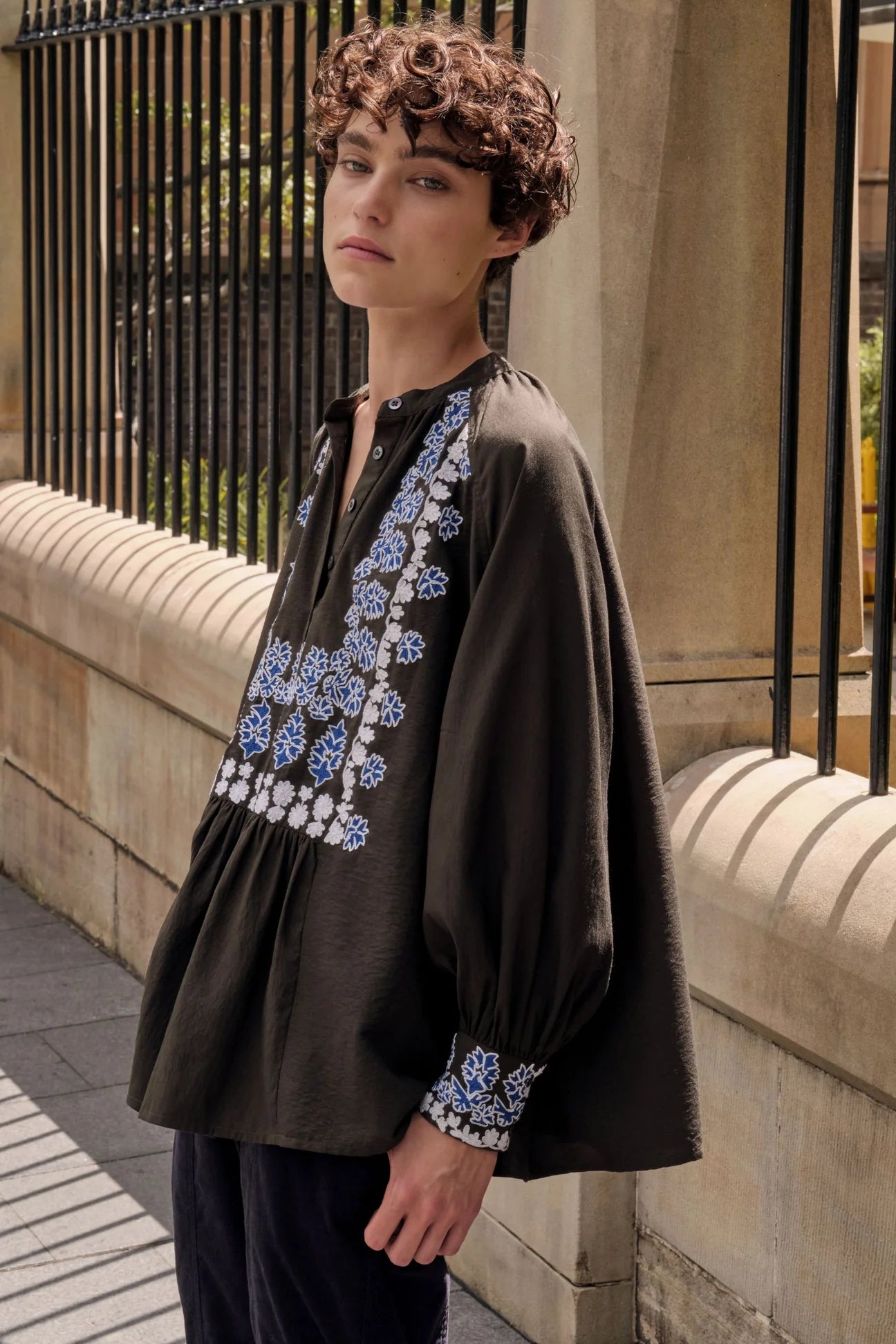 Willow Embroidered Smock Blouse