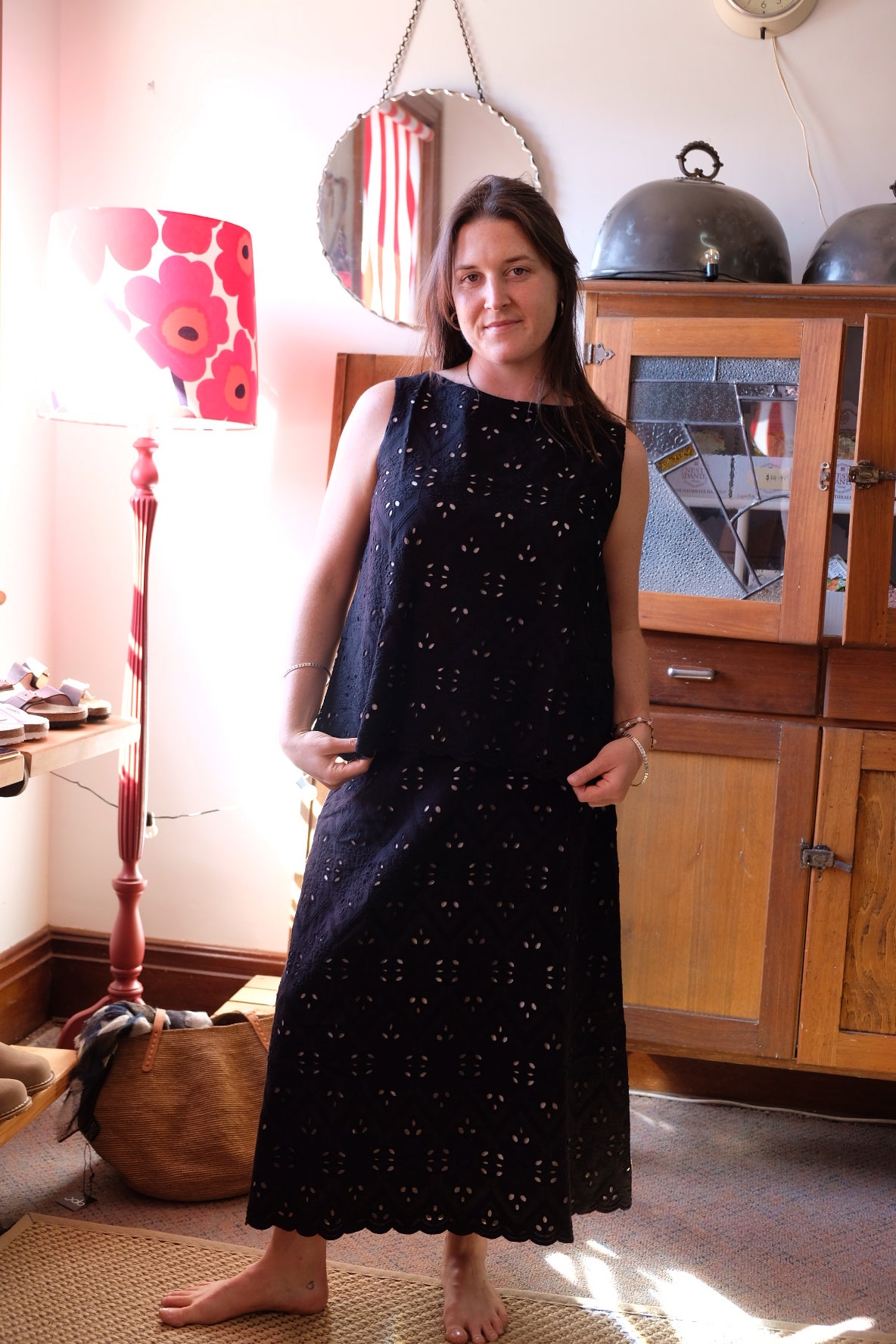 Prada lace skirt - black