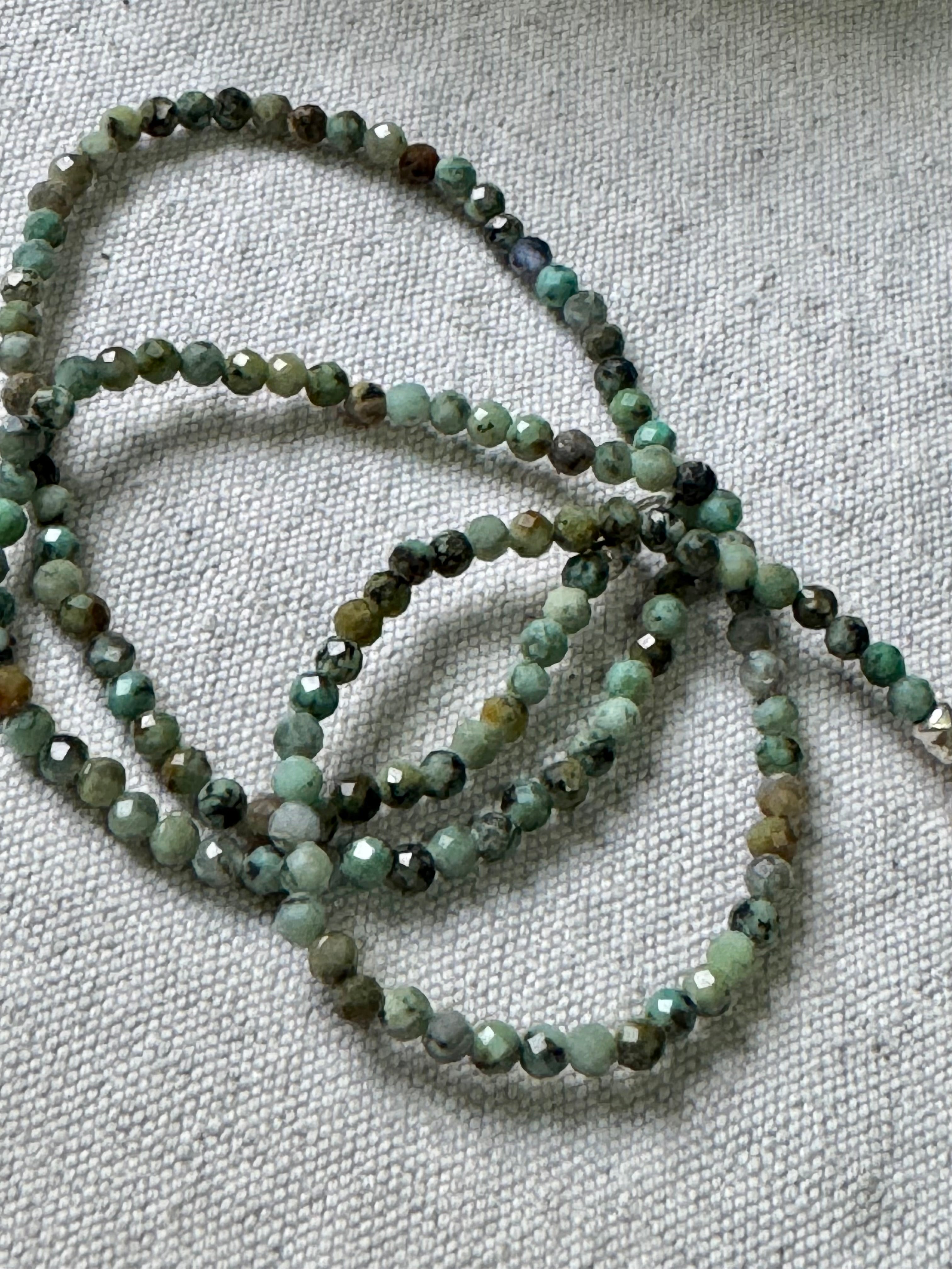 semi-precious stones necklace - amazonite greens