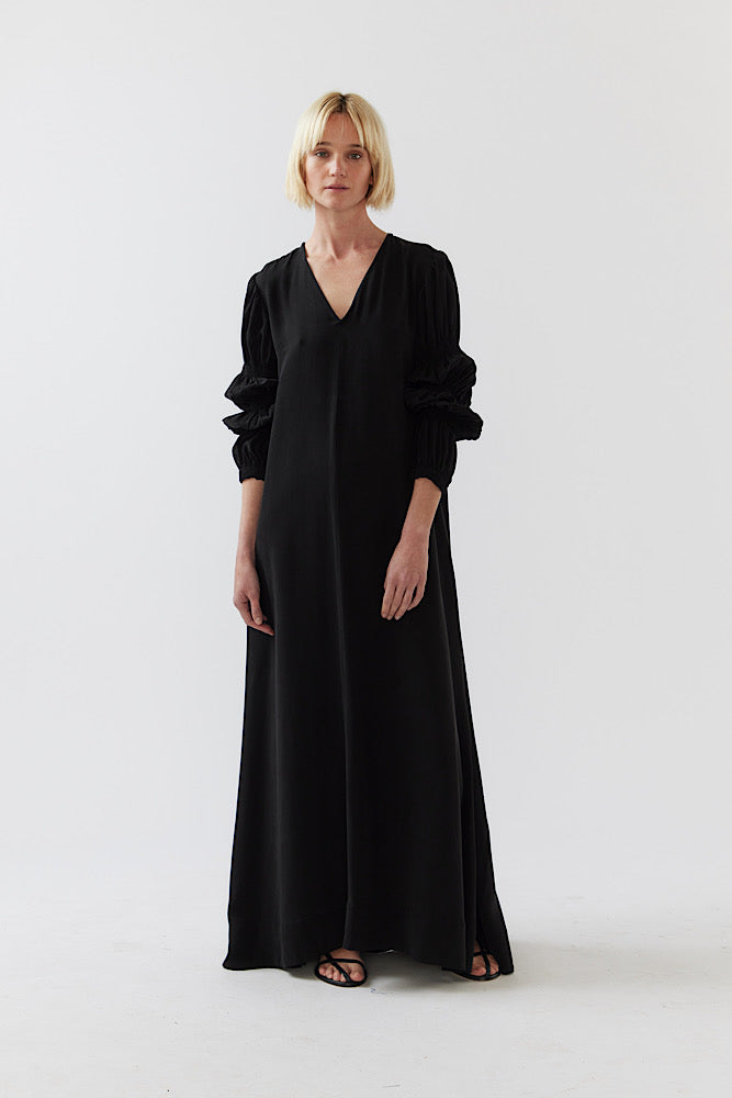 Marilyn Dress - Black Cupro