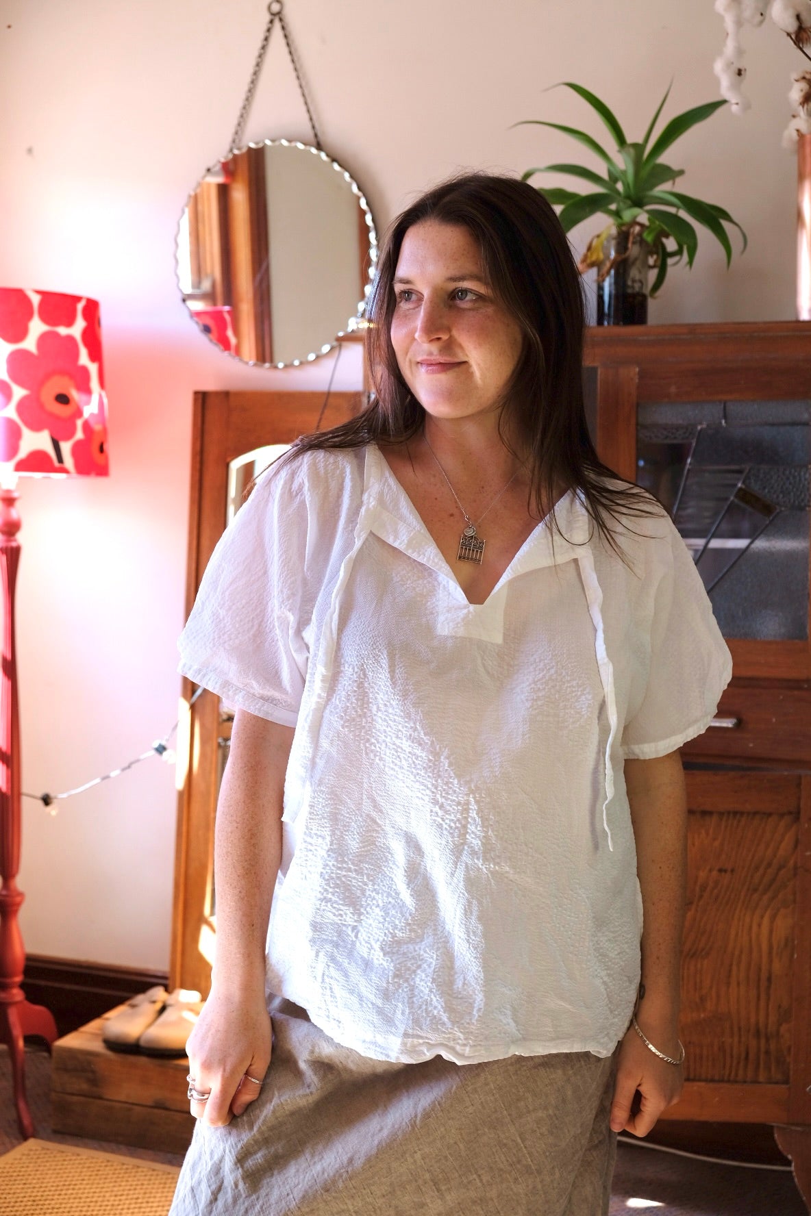 Dahlia Cotton Top - Milk