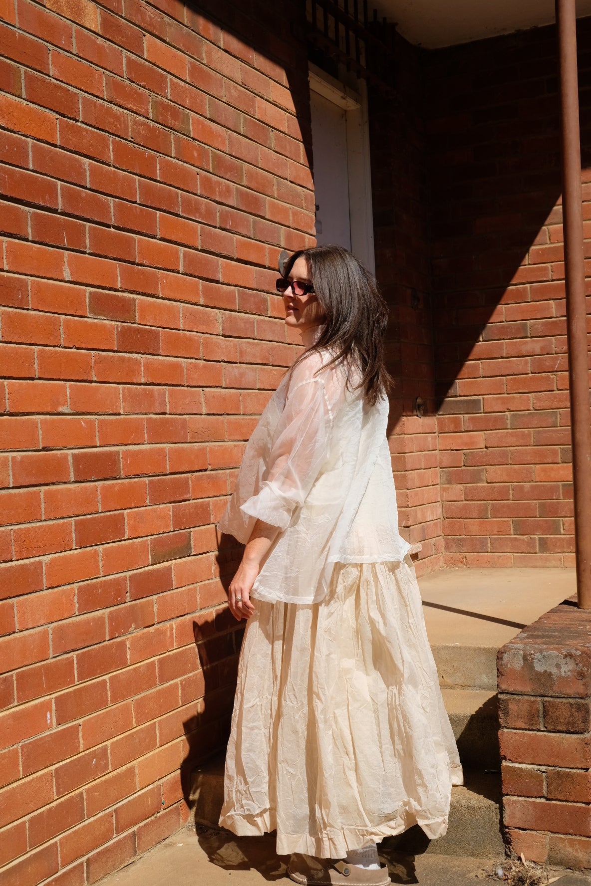 Chiara Shirt Silk Organza - Cream