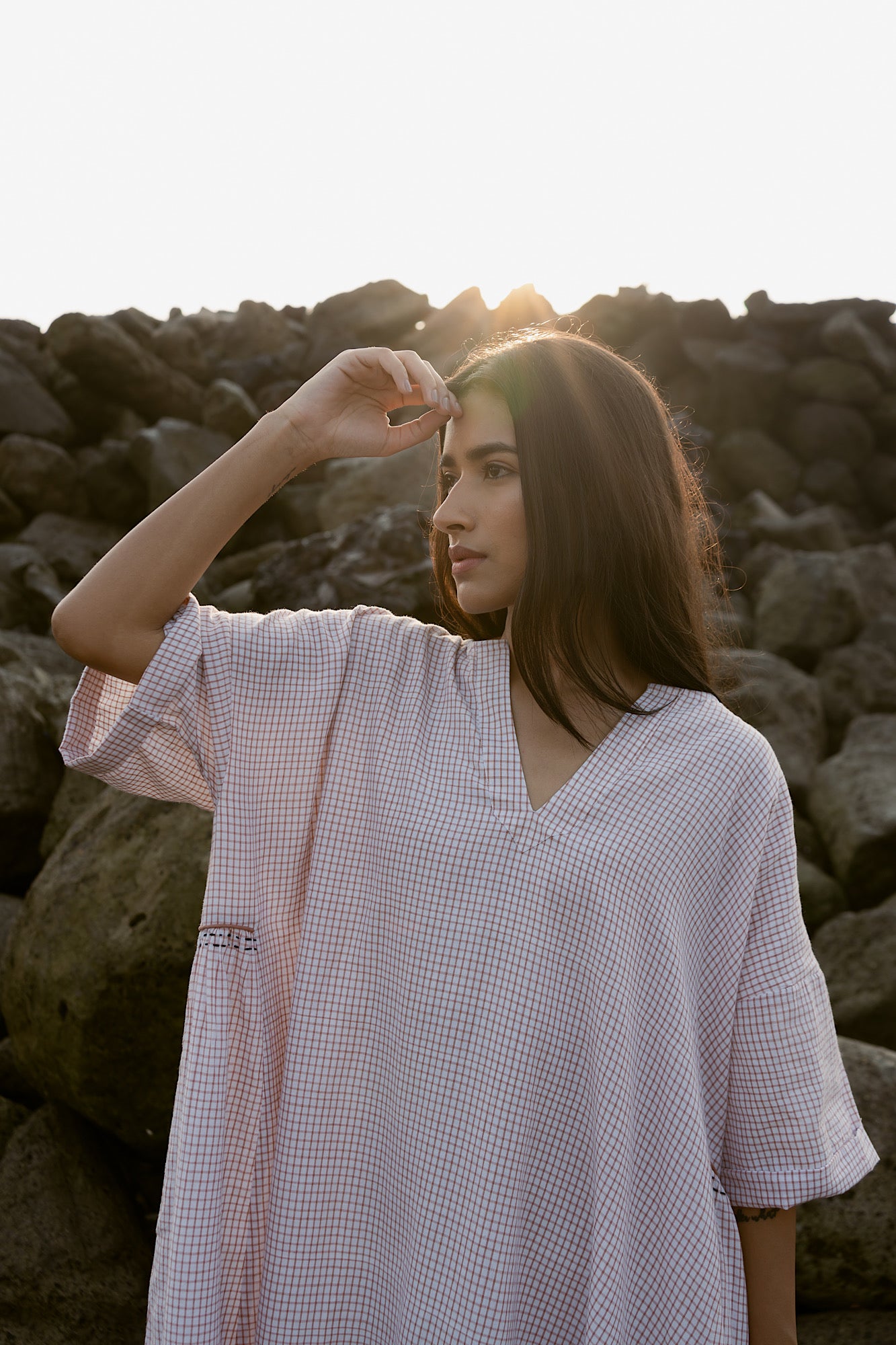 Osaka Dress - Clay Check