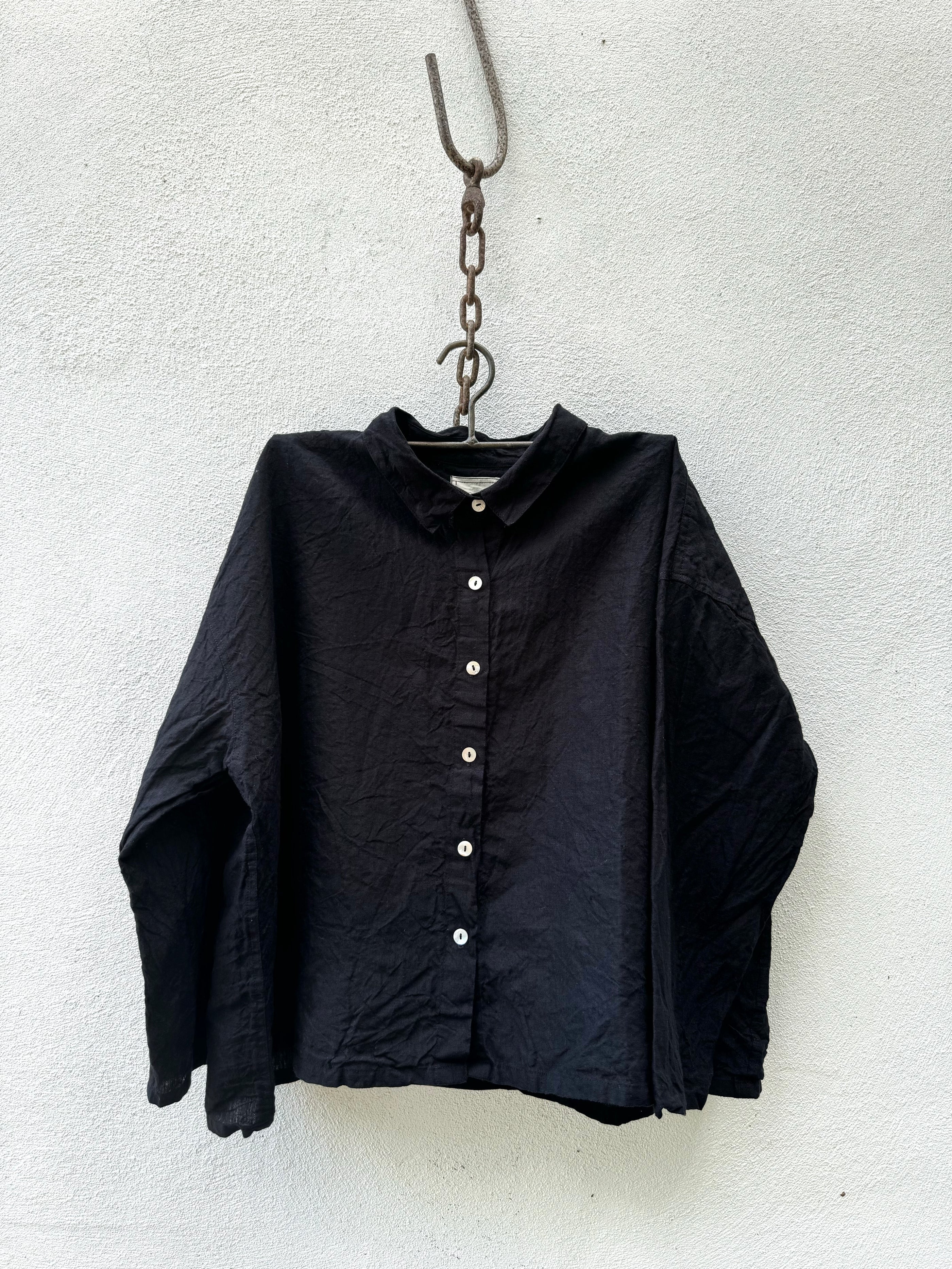 Libby Shirt Linen - Black
