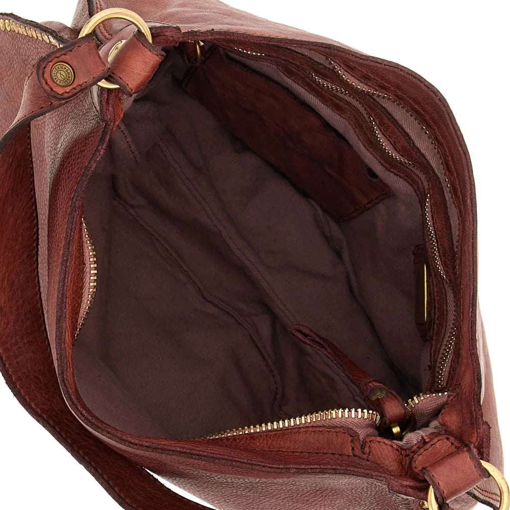 Kura Shoulder Bag with studs - Cognac