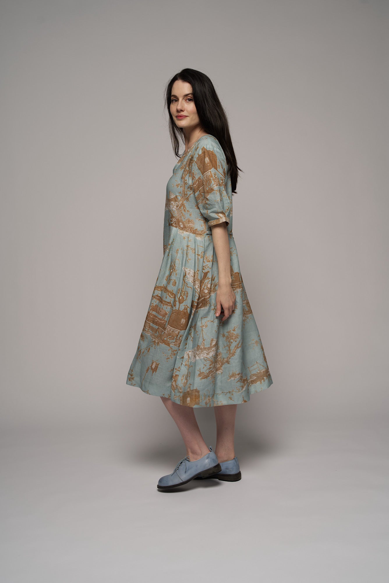 Toile Dress - blue