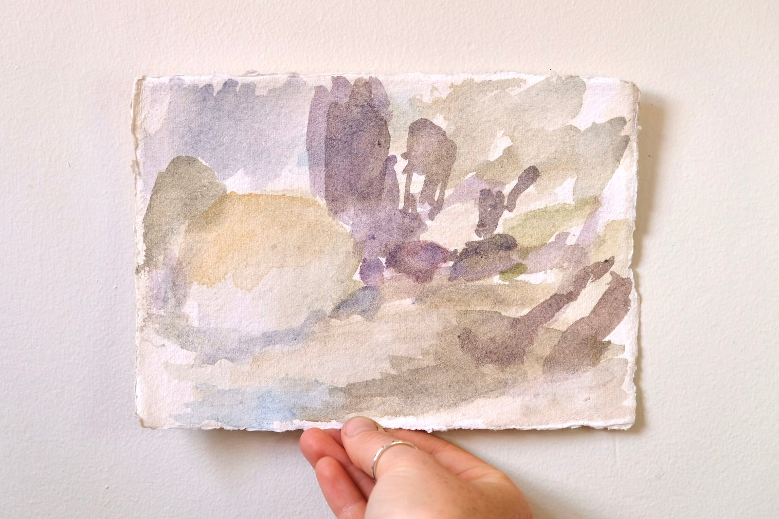 Watercolour Landscape - "Trees Shadow on Water" by Clementine Belle McIntosh