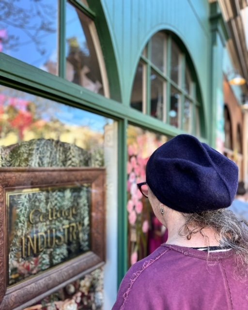 Angora/Lambswool Slouch Beanie - Cranberry