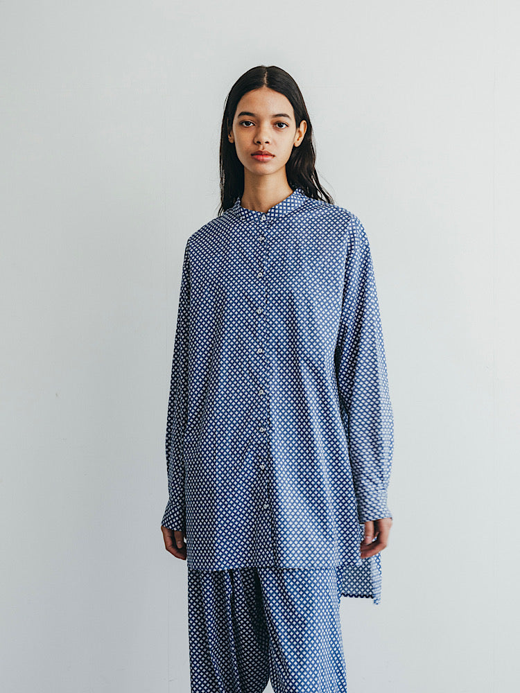 Ila Cotton Shirt - leaf blue