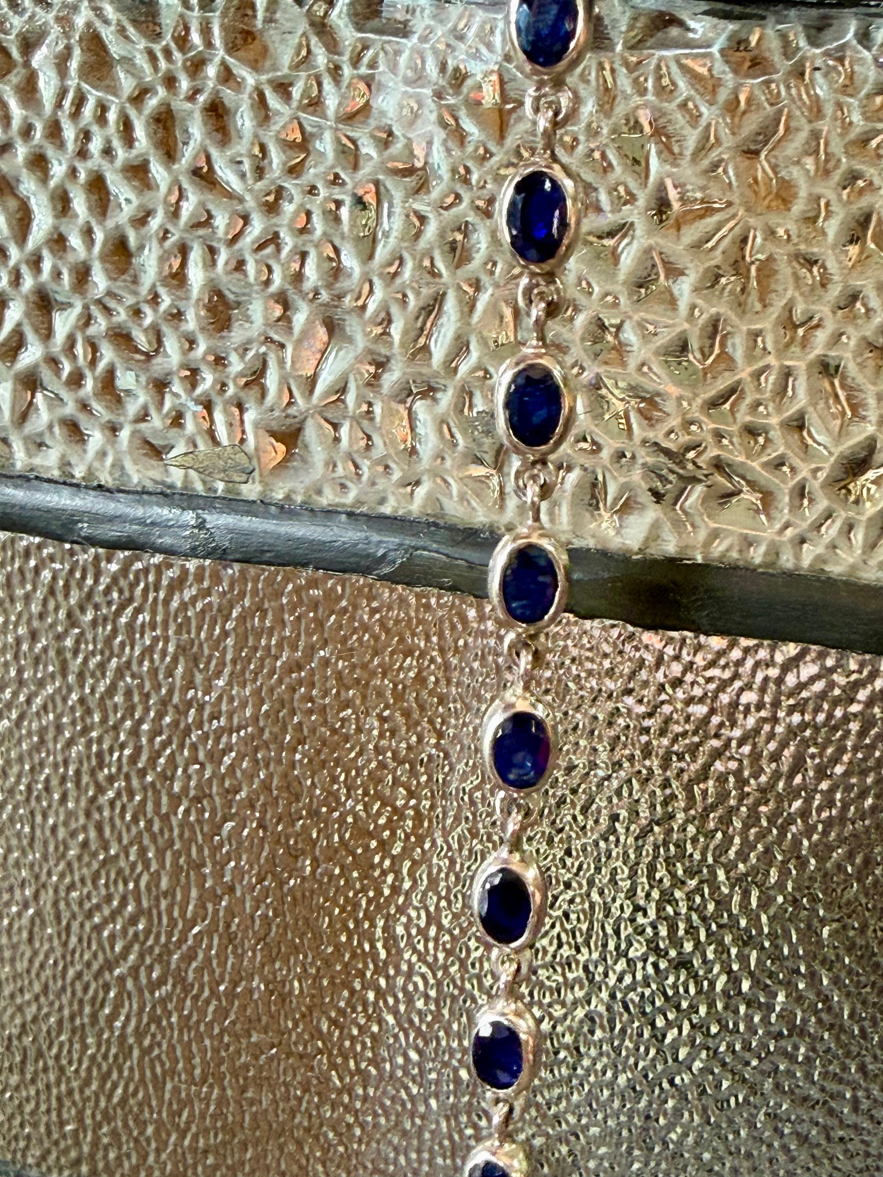 Sapphire and silver bracelet