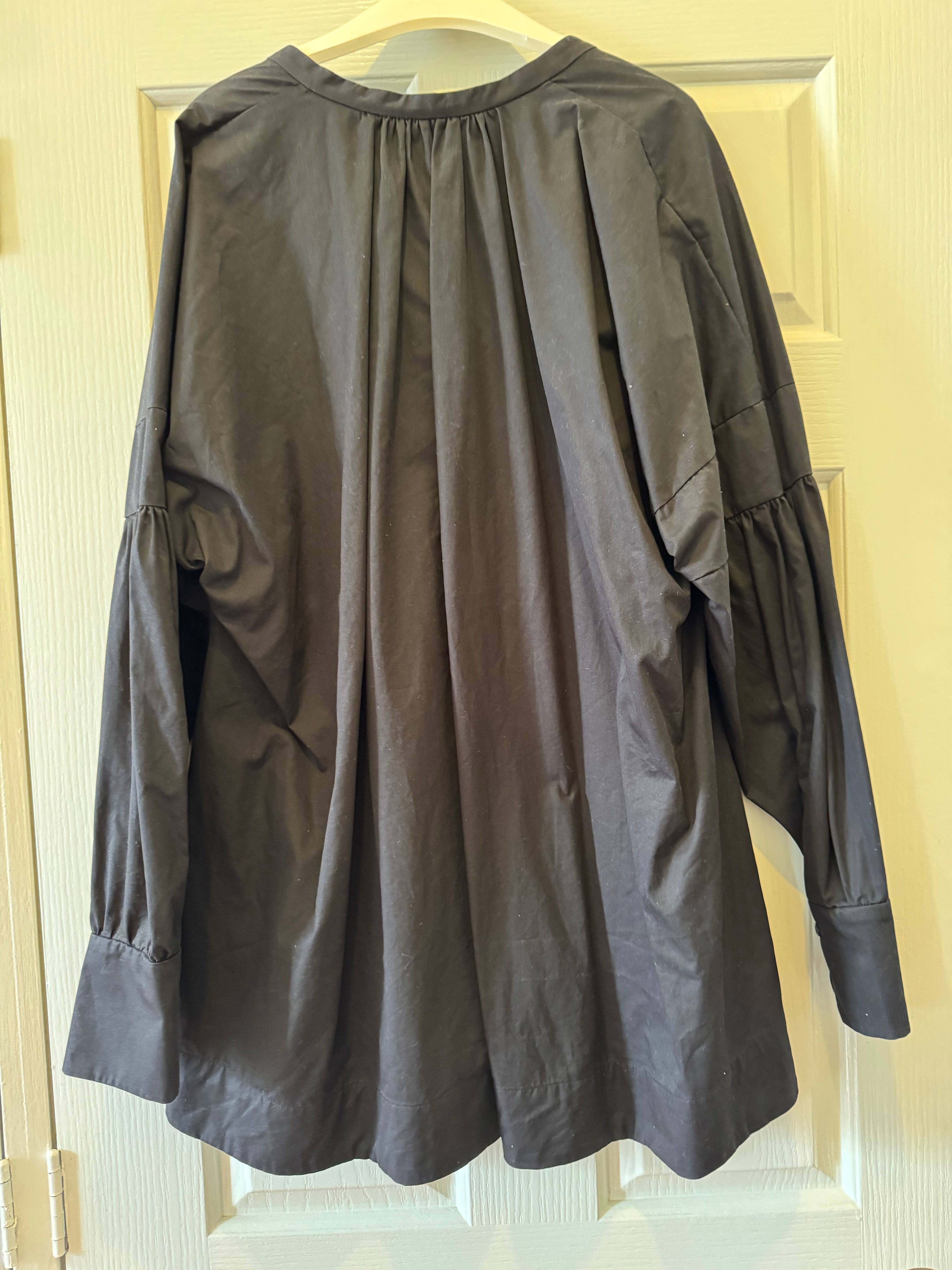 Pre-loved Black cotton tunic top