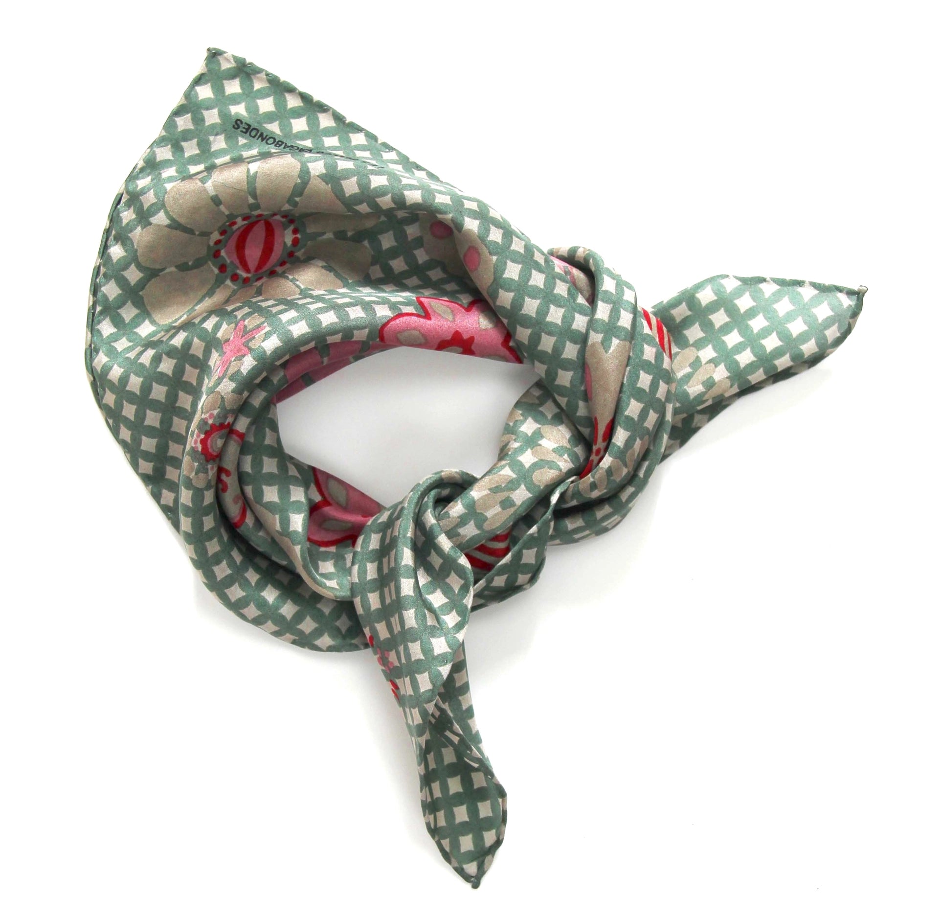 Silk scarf - Mini Gray Shippo