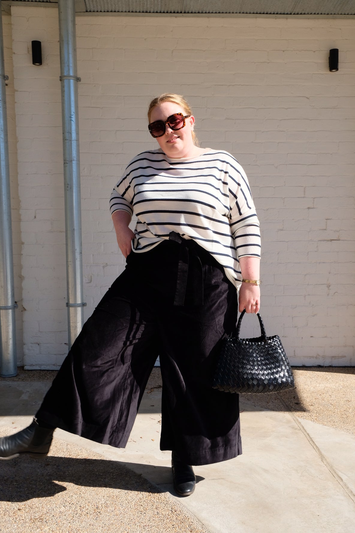 Harriet Trouser - Cotton Velvet - Black