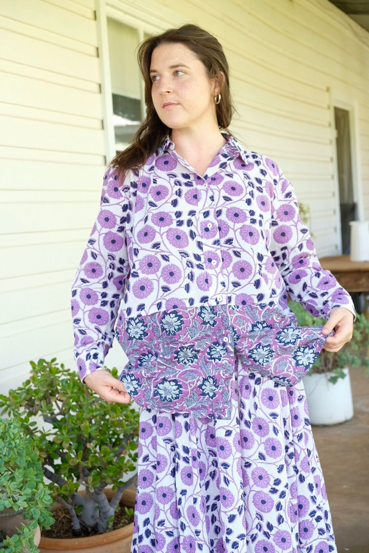 Zahra Cotton Floral Shirt