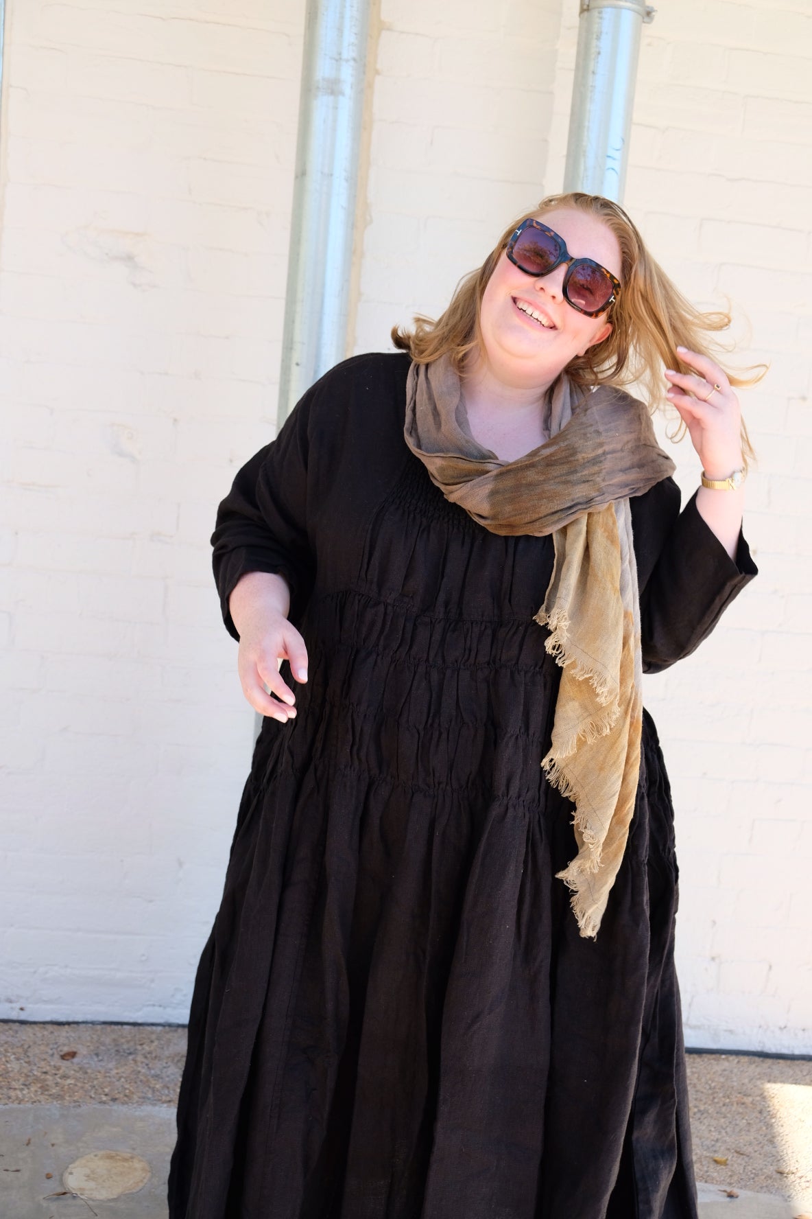Ania Medium Scarf - warm tones