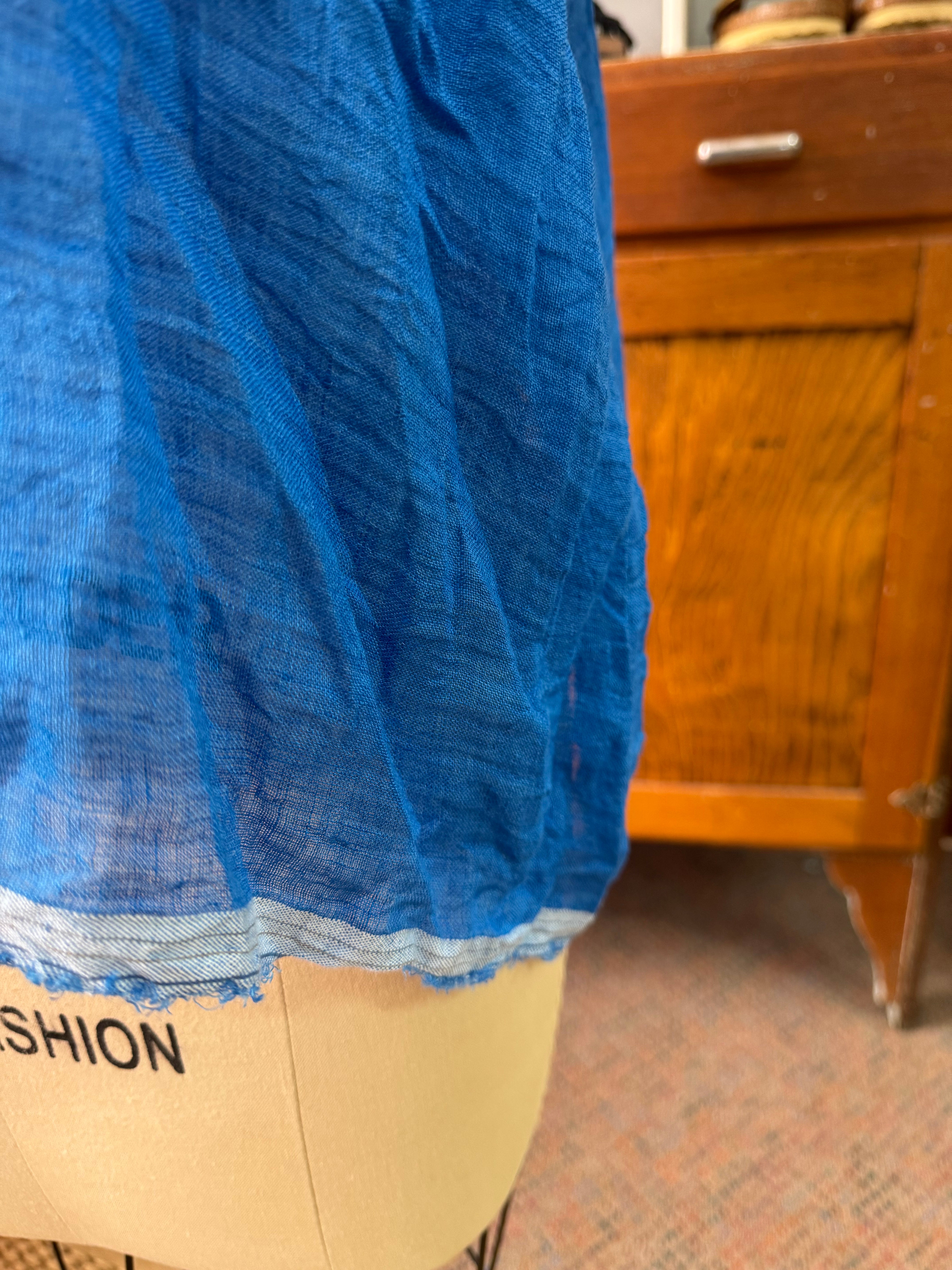 Gauze linen Tee - Azure