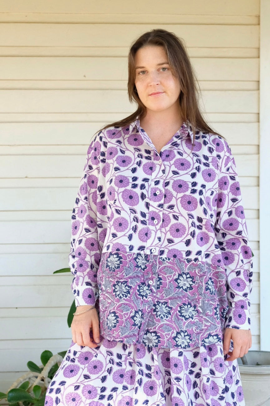 Zahra Cotton Floral Shirt